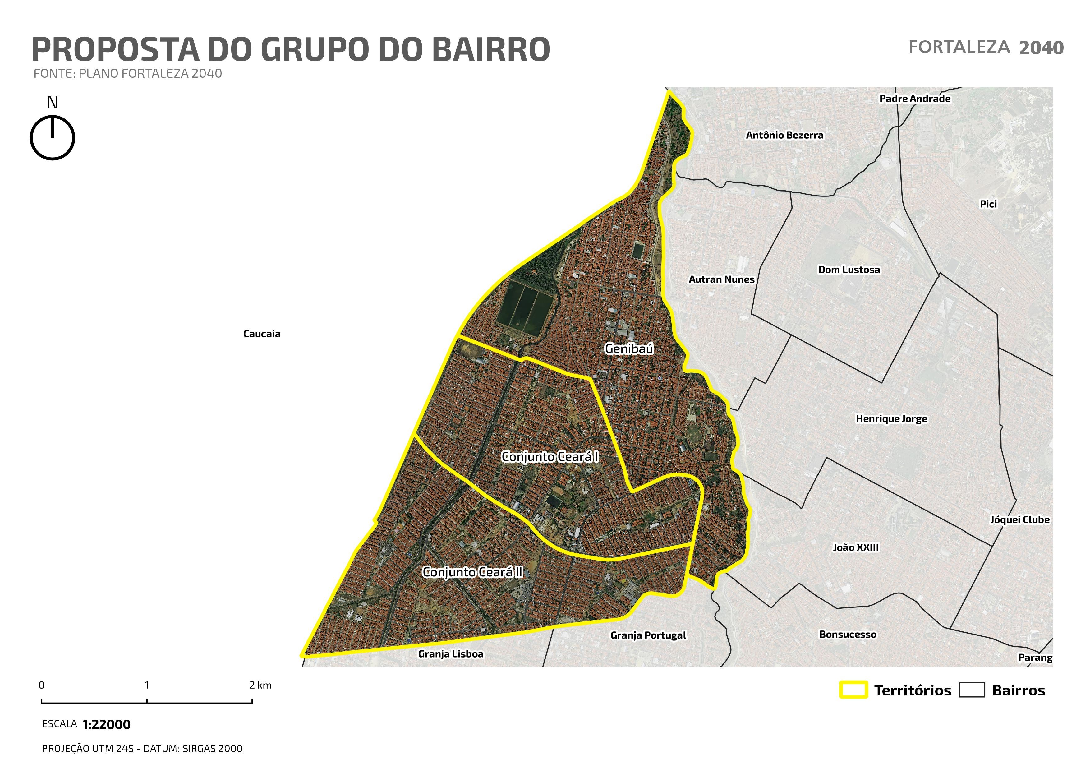 Fóruns Territoriais de Fortaleza - Mapa dos Fóruns Territoriais