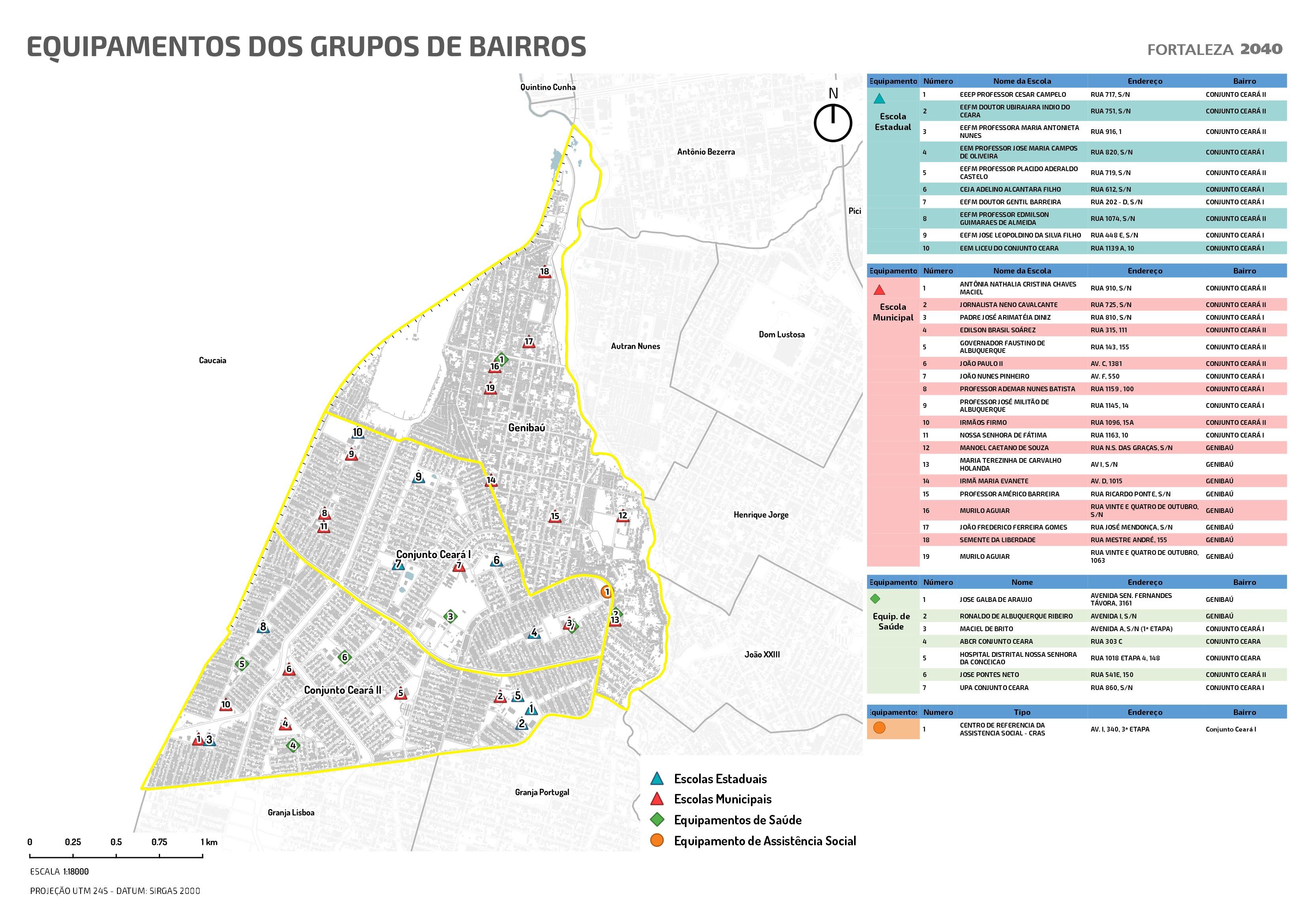 Fóruns Territoriais de Fortaleza - Mapa dos Fóruns Territoriais