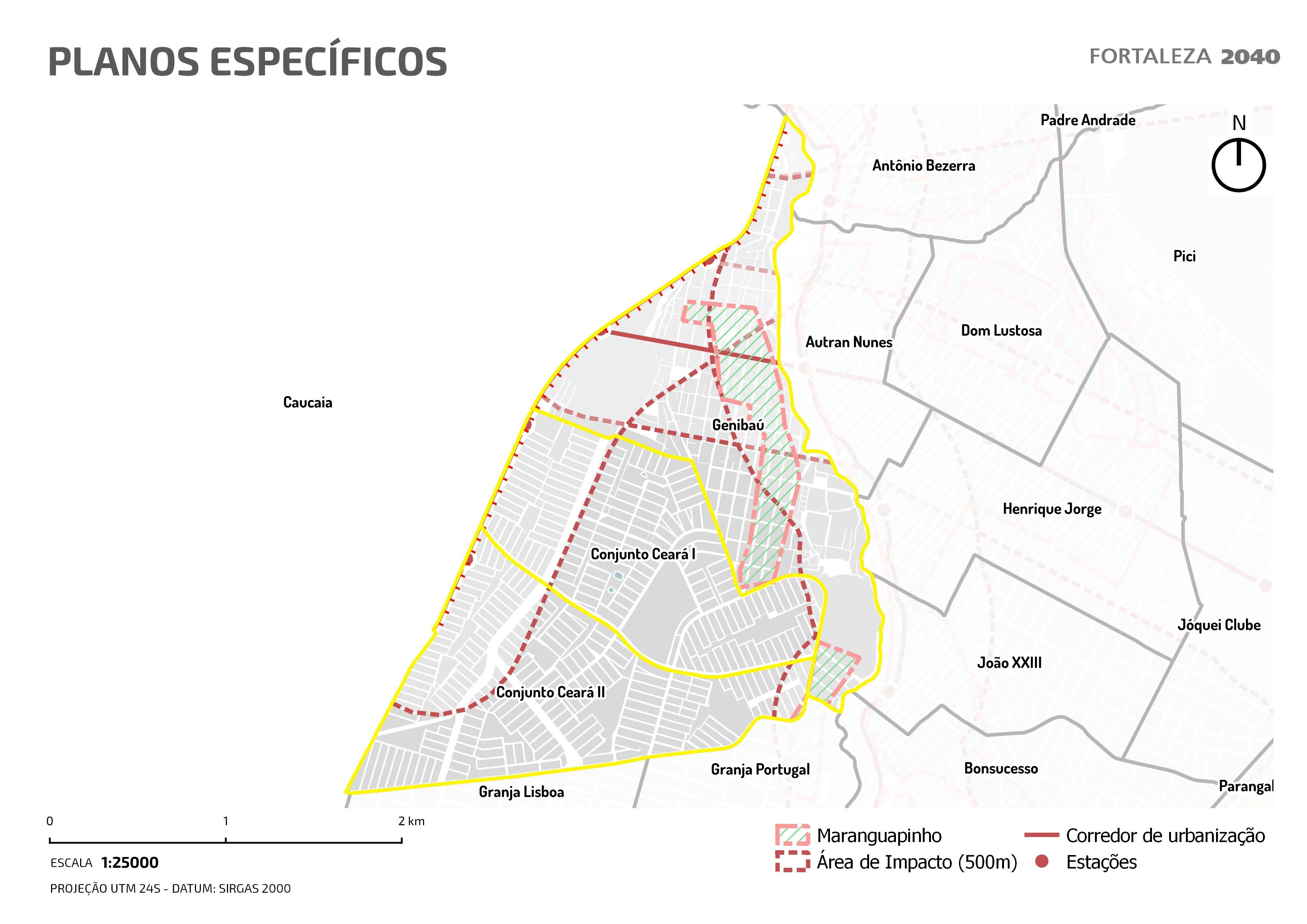 Fóruns Territoriais de Fortaleza - Mapa dos Fóruns Territoriais