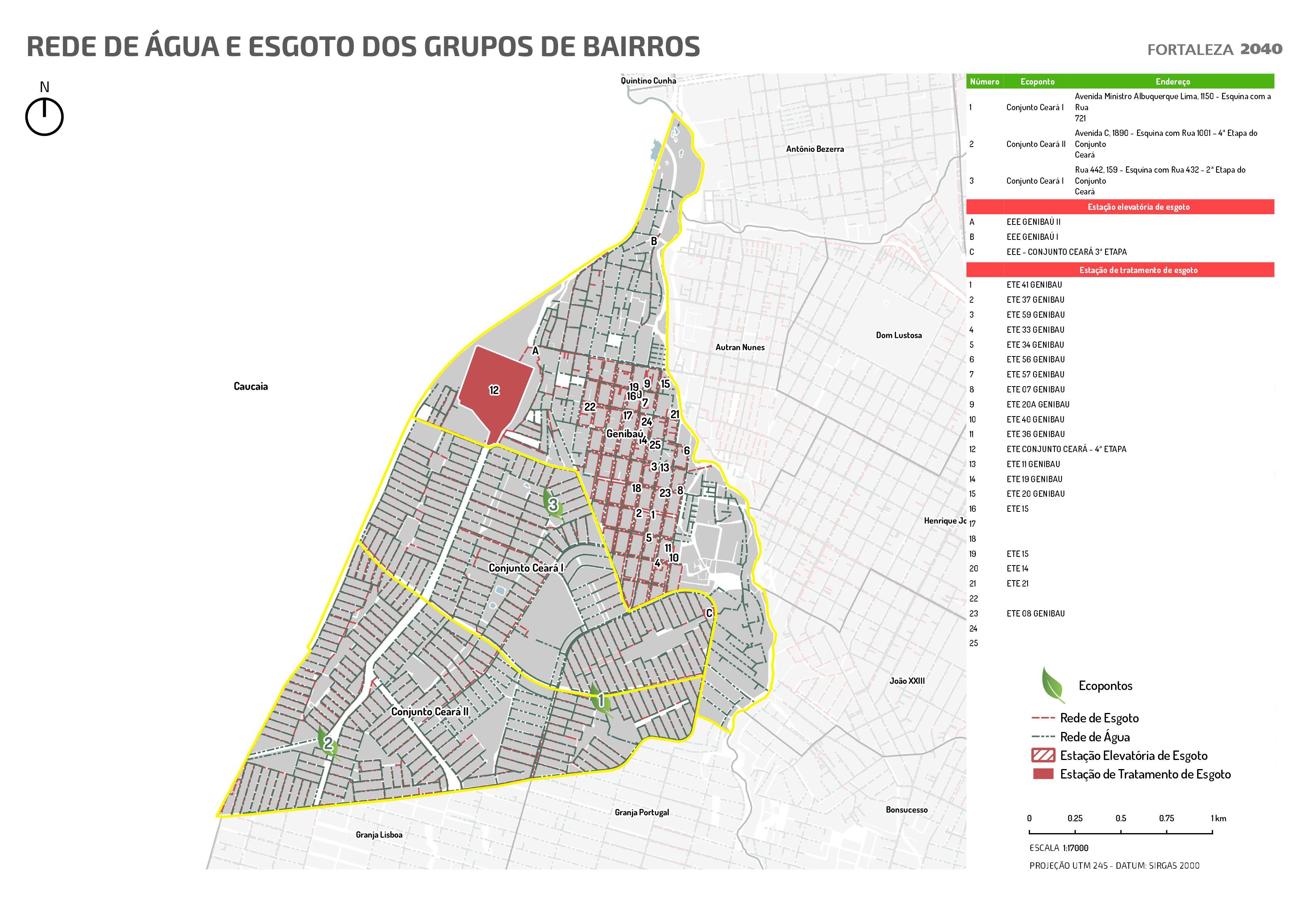 Fóruns Territoriais de Fortaleza - Mapa dos Fóruns Territoriais