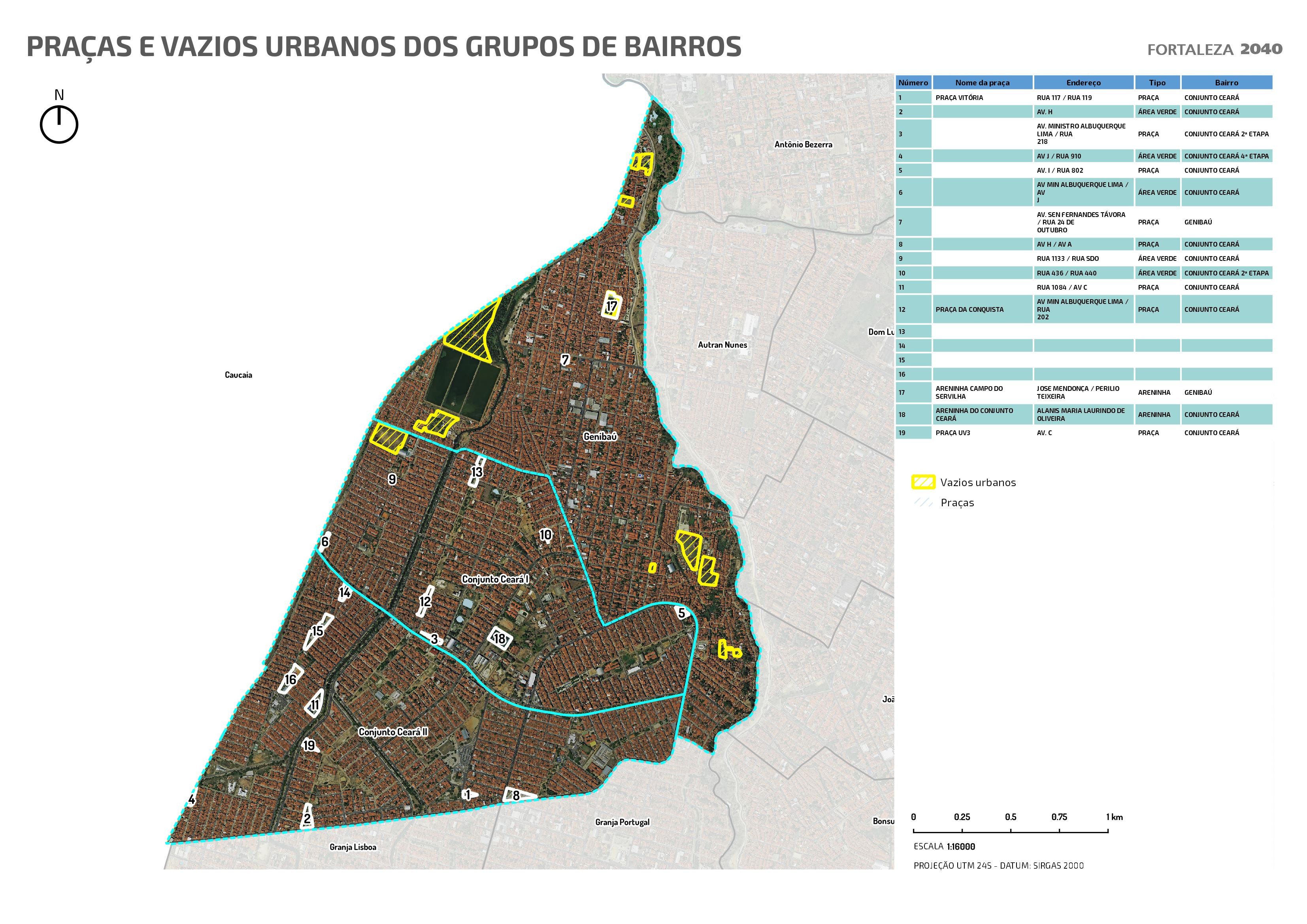 Fóruns Territoriais de Fortaleza - Mapa dos Fóruns Territoriais