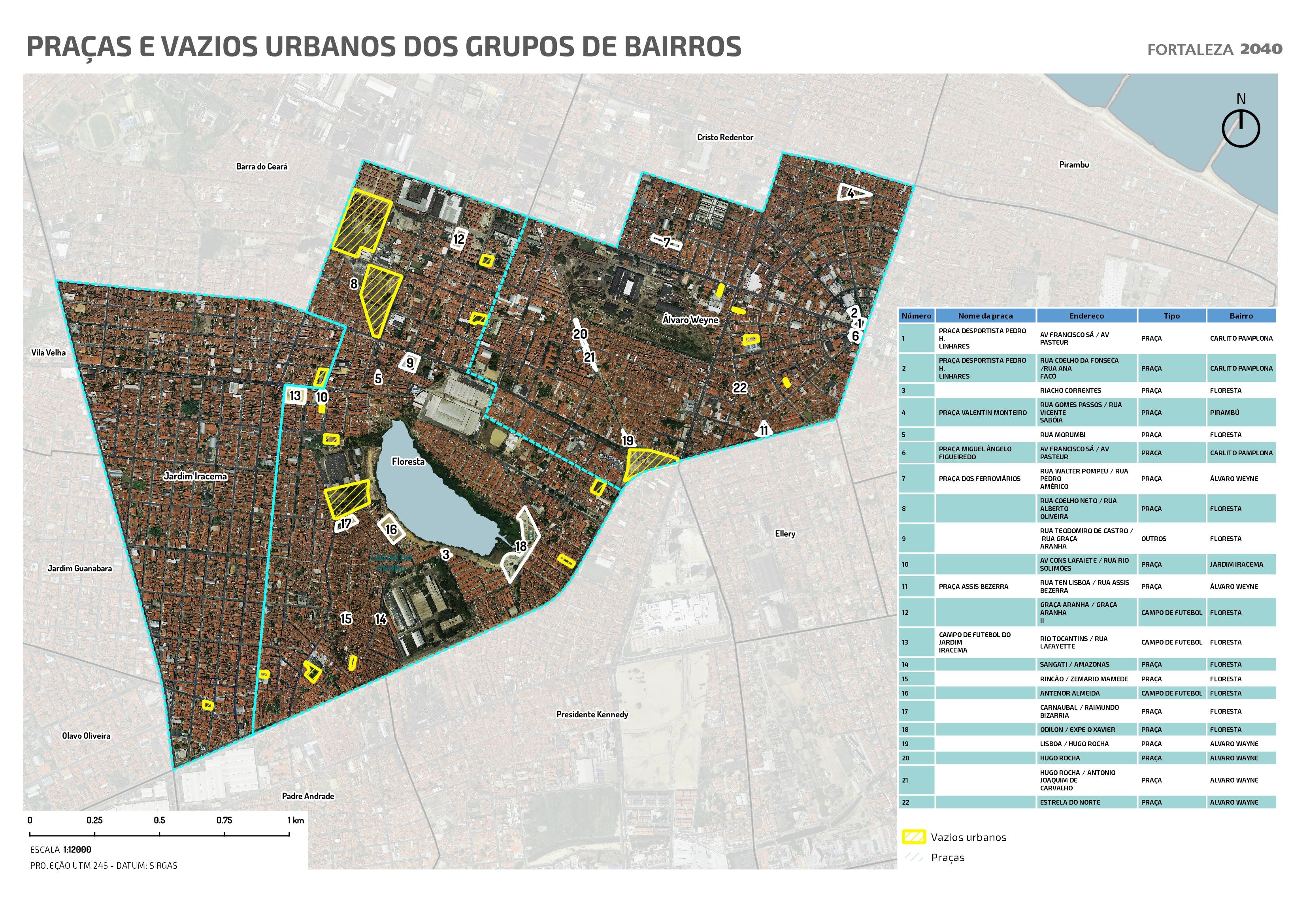 Fóruns Territoriais de Fortaleza - Mapa dos Fóruns Territoriais