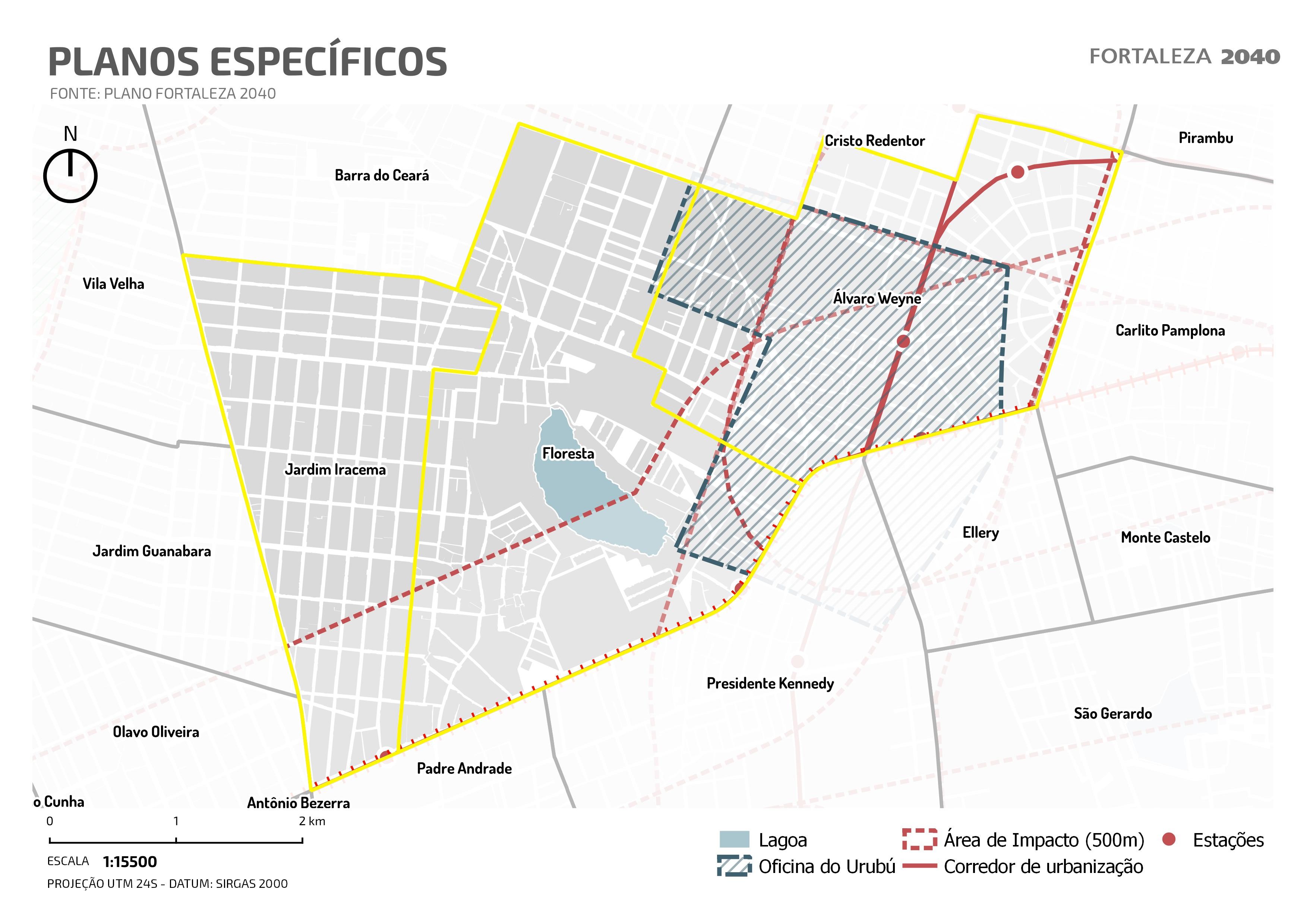 Fóruns Territoriais de Fortaleza - Mapa dos Fóruns Territoriais