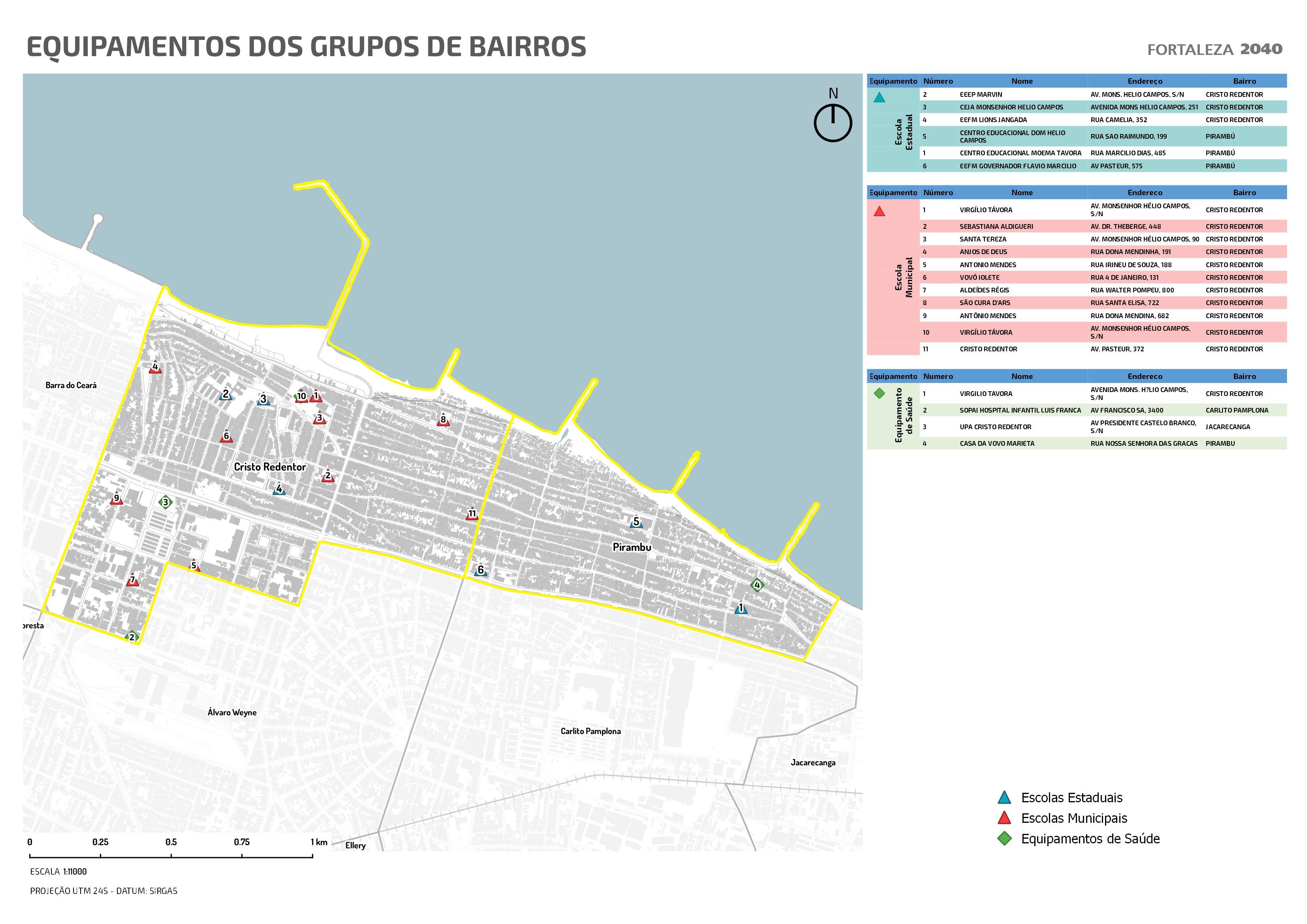 Fóruns Territoriais de Fortaleza - Mapa dos Fóruns Territoriais