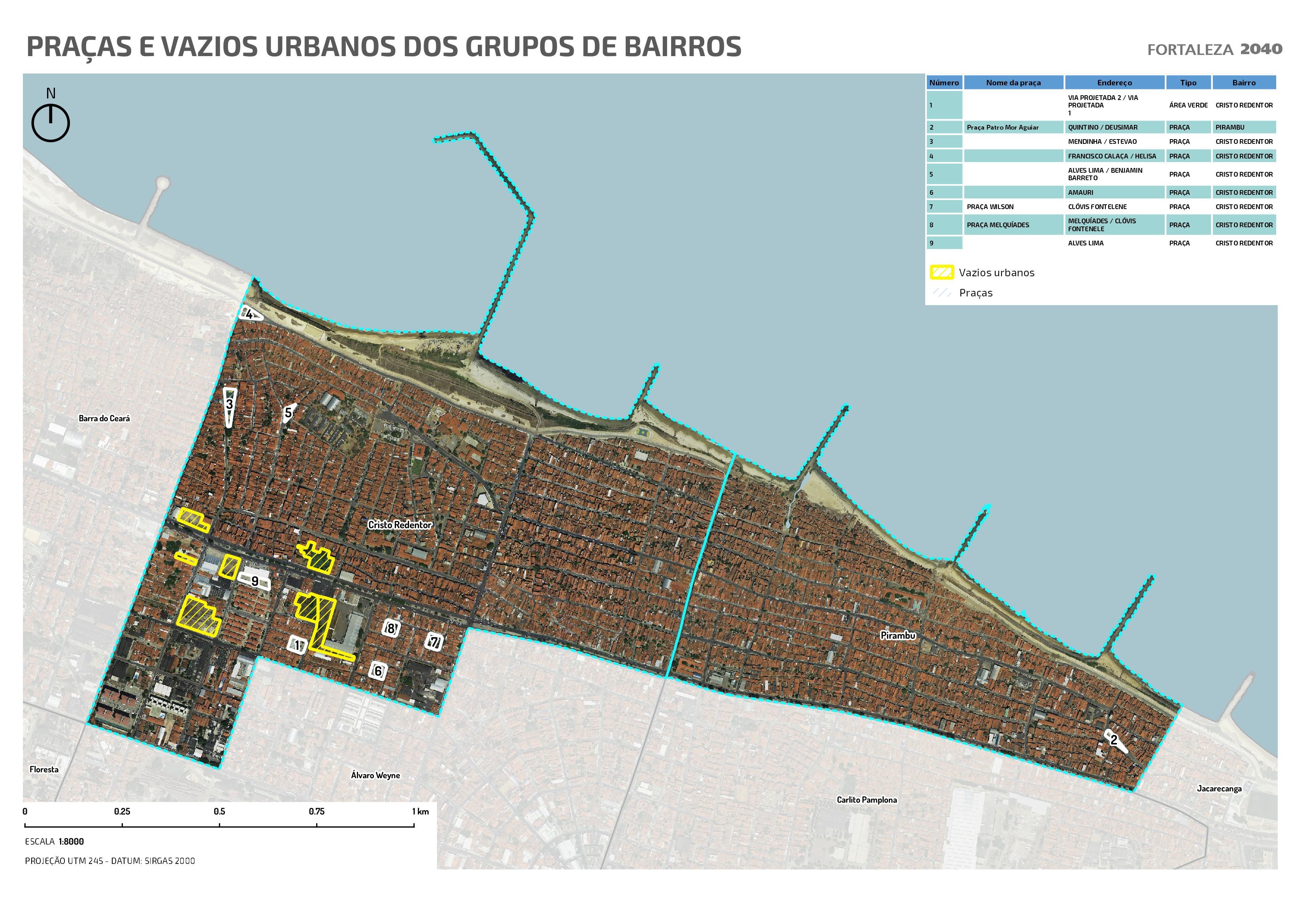 Fóruns Territoriais de Fortaleza - Mapa dos Fóruns Territoriais