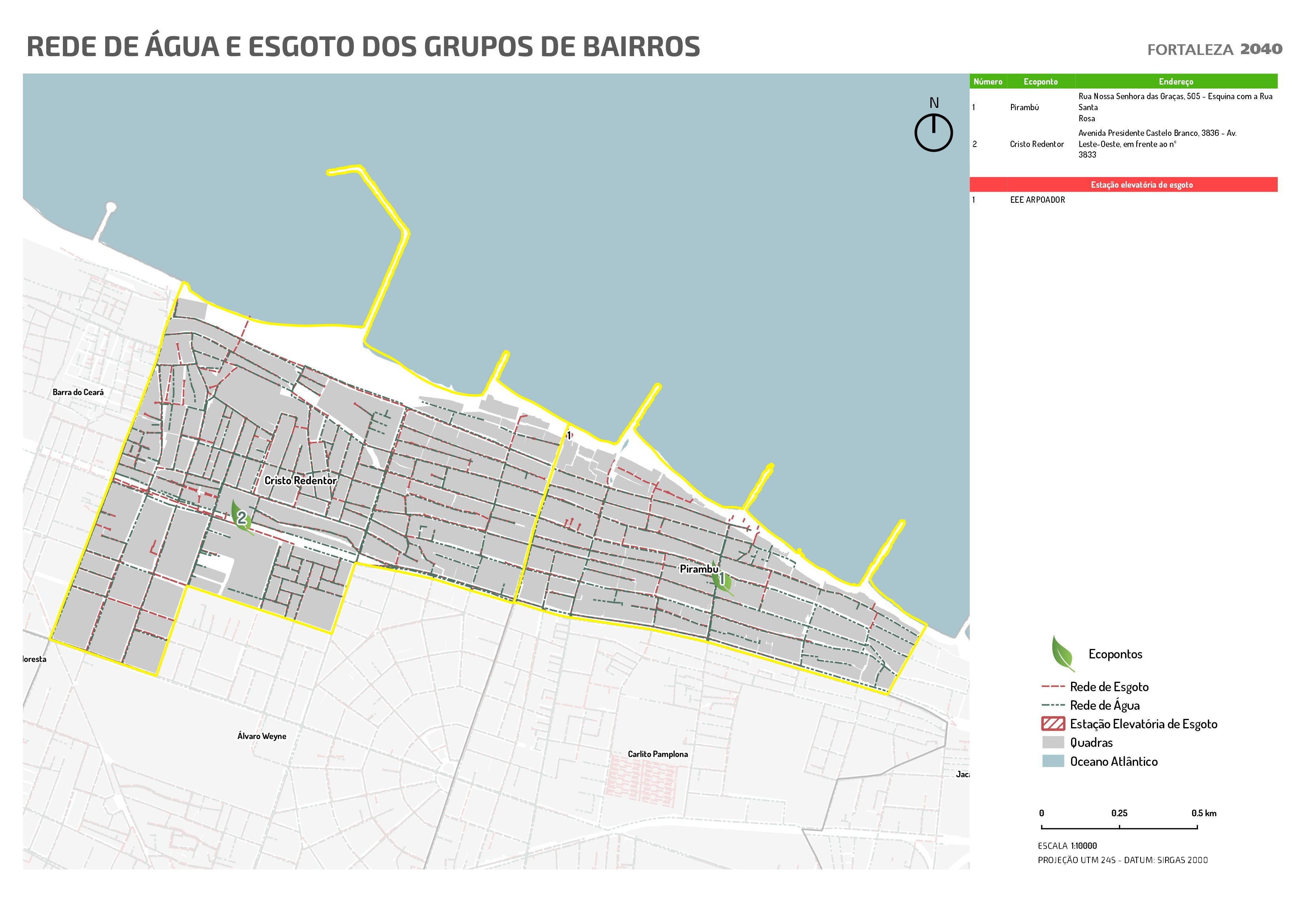 Fóruns Territoriais de Fortaleza - Mapa dos Fóruns Territoriais