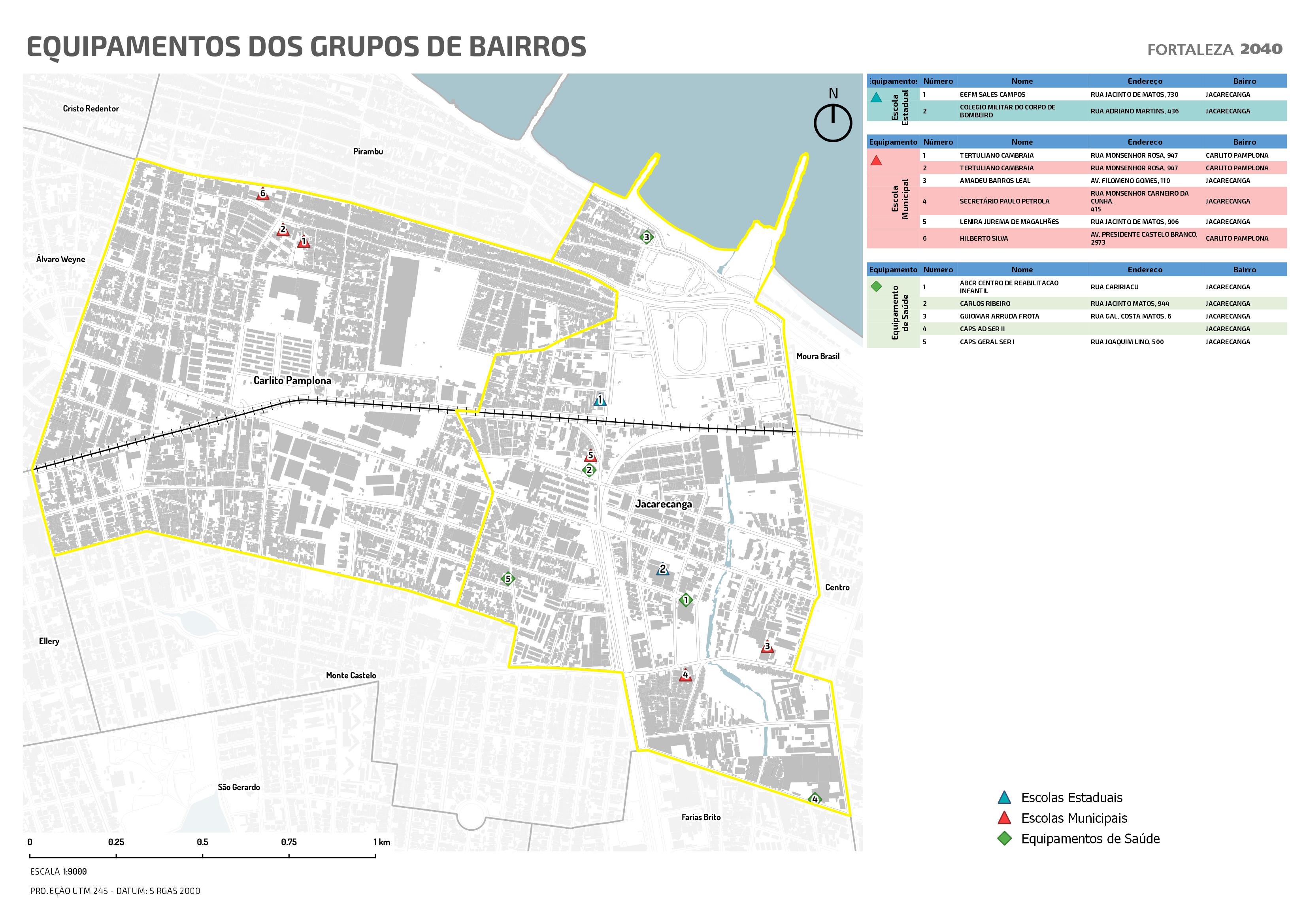 Fóruns Territoriais de Fortaleza - Mapa dos Fóruns Territoriais