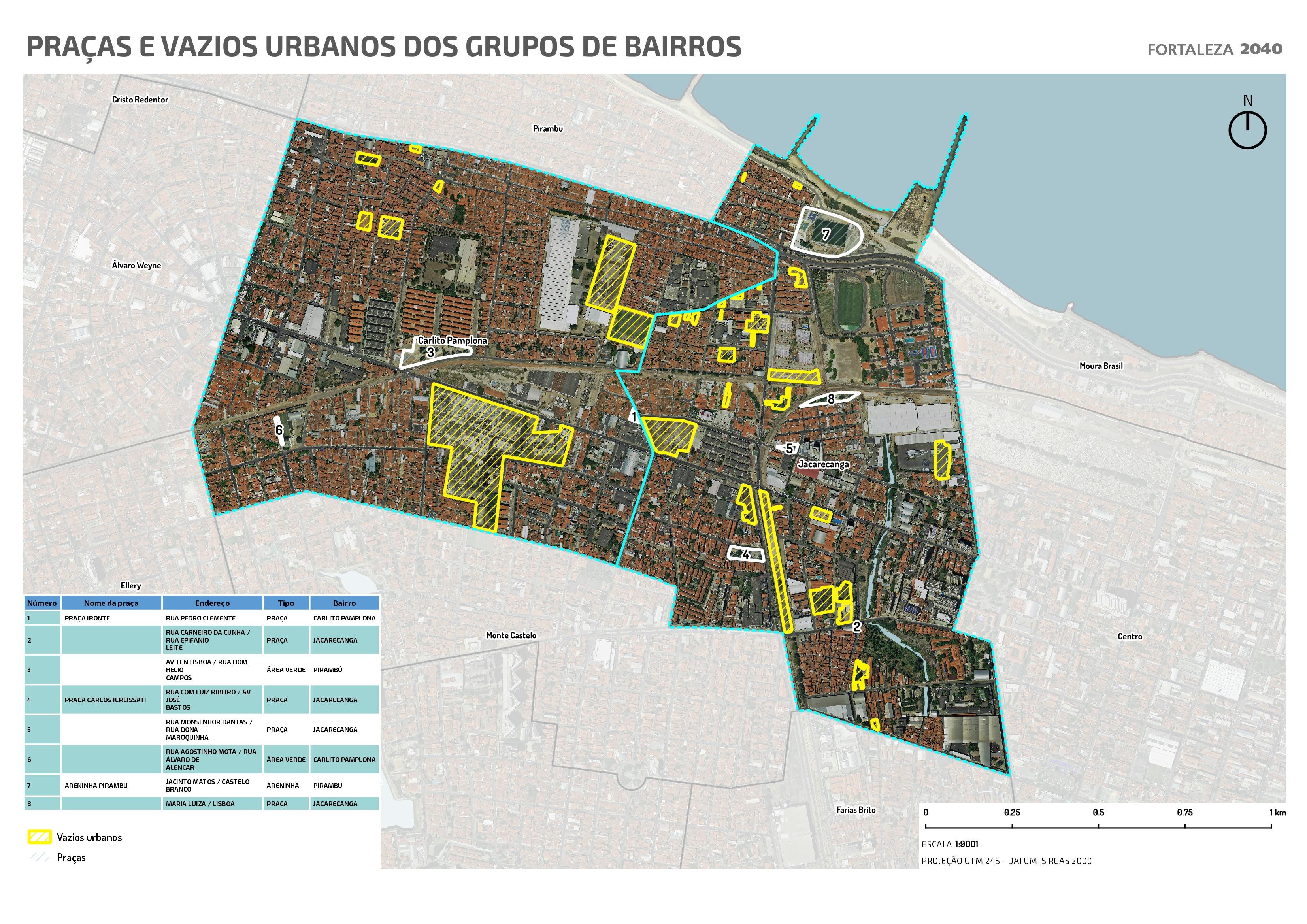 Fóruns Territoriais de Fortaleza - Mapa dos Fóruns Territoriais