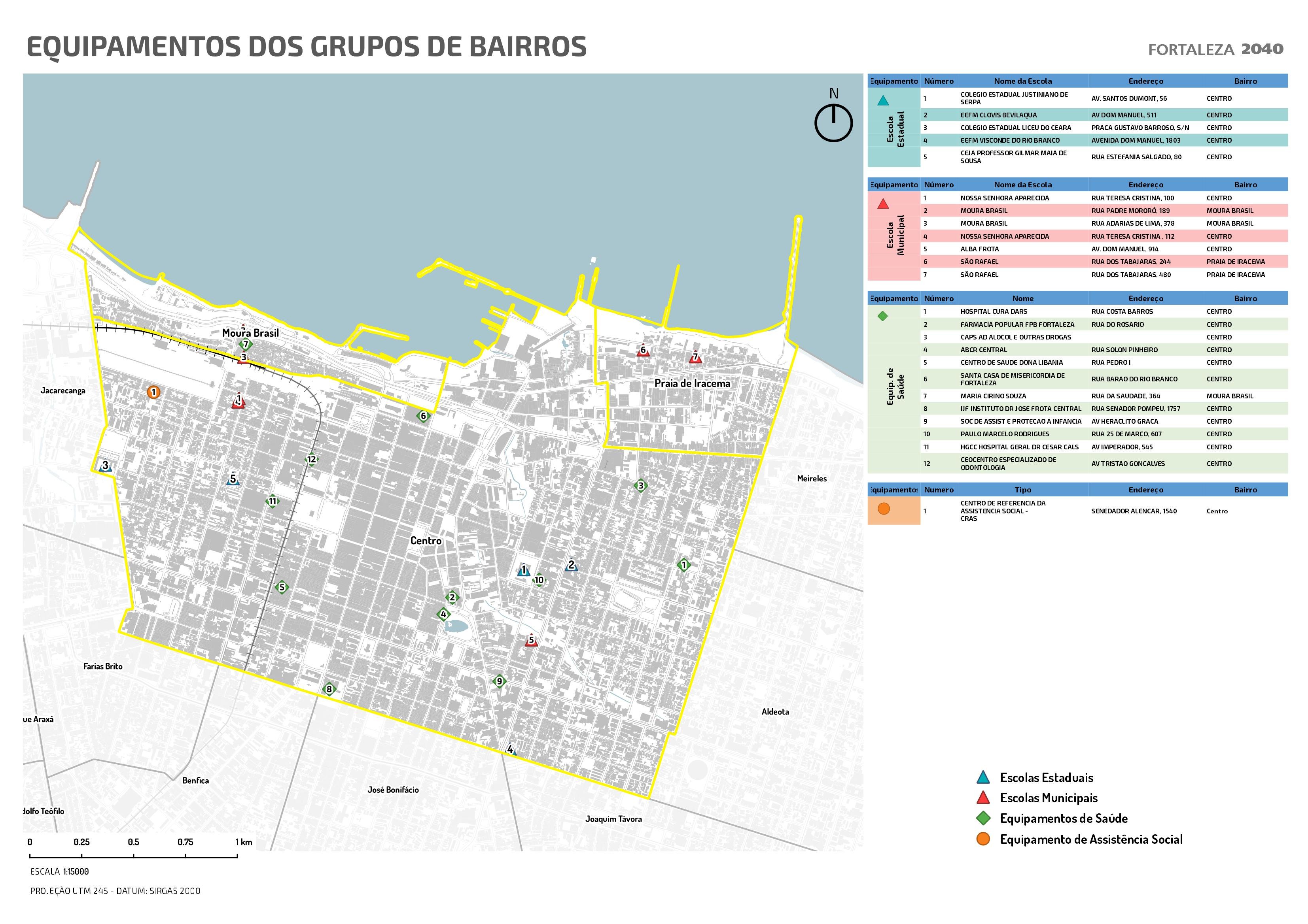 Fóruns Territoriais de Fortaleza - Mapa dos Fóruns Territoriais