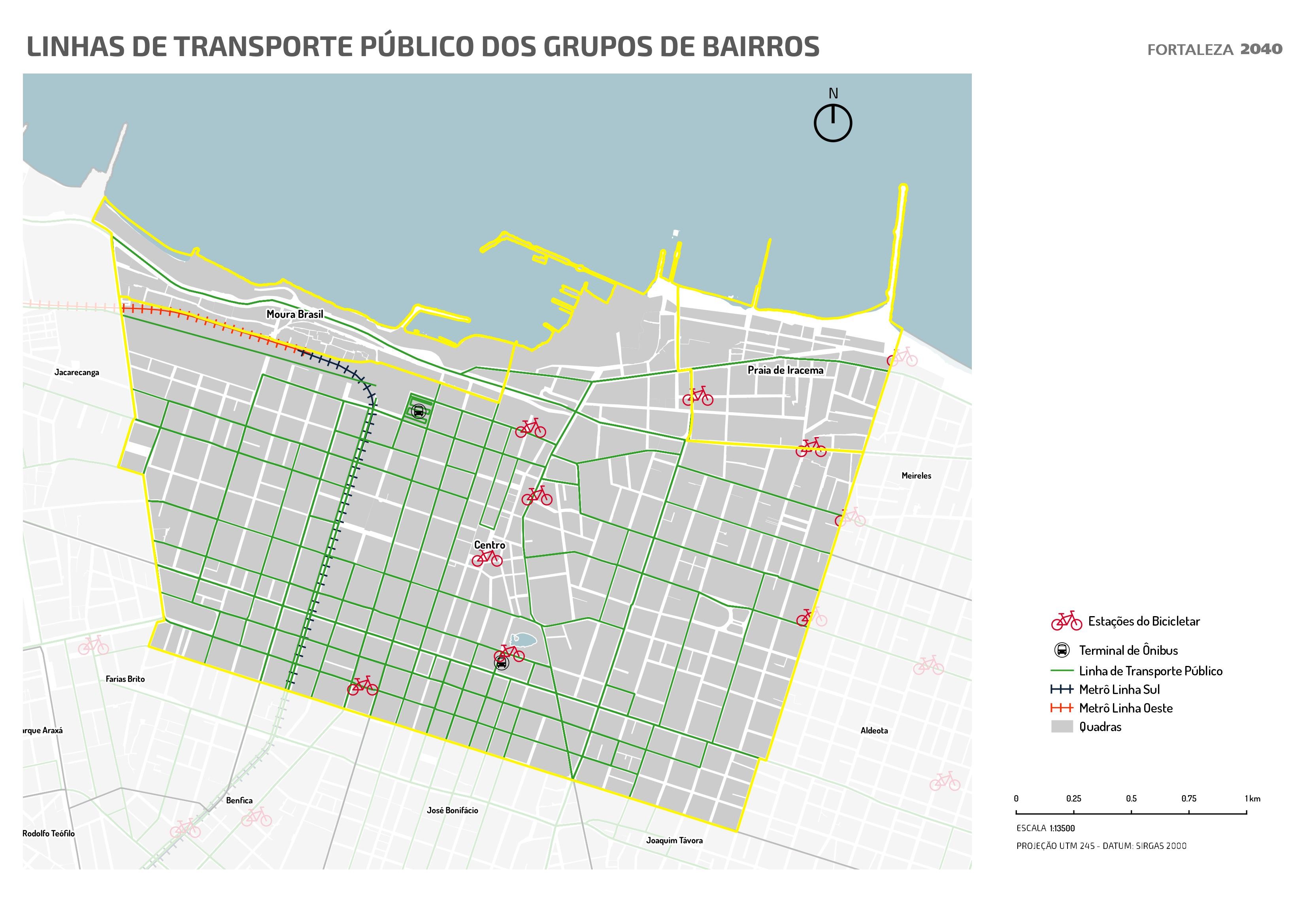 Fóruns Territoriais de Fortaleza - Mapa dos Fóruns Territoriais