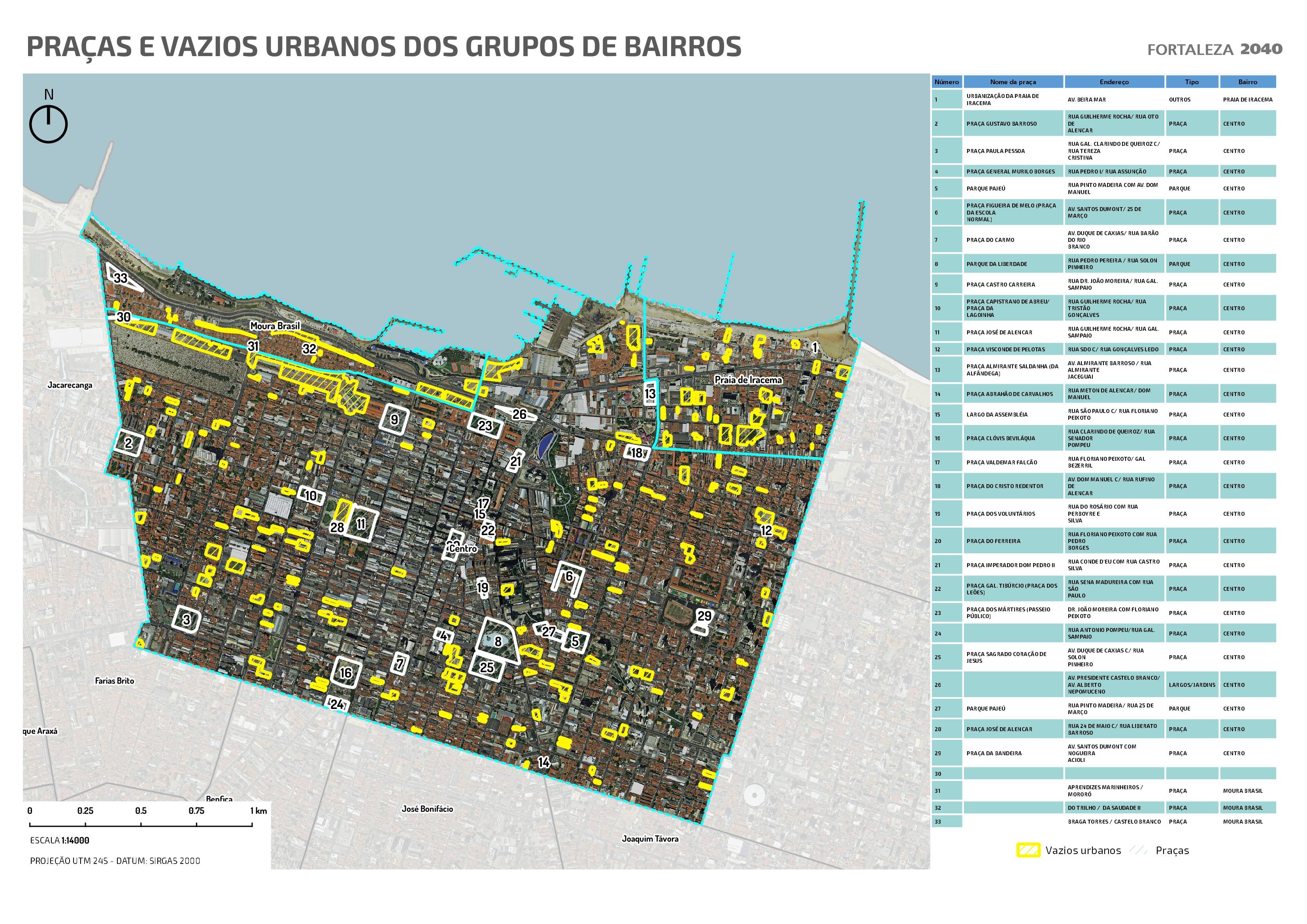 Fóruns Territoriais de Fortaleza - Mapa dos Fóruns Territoriais