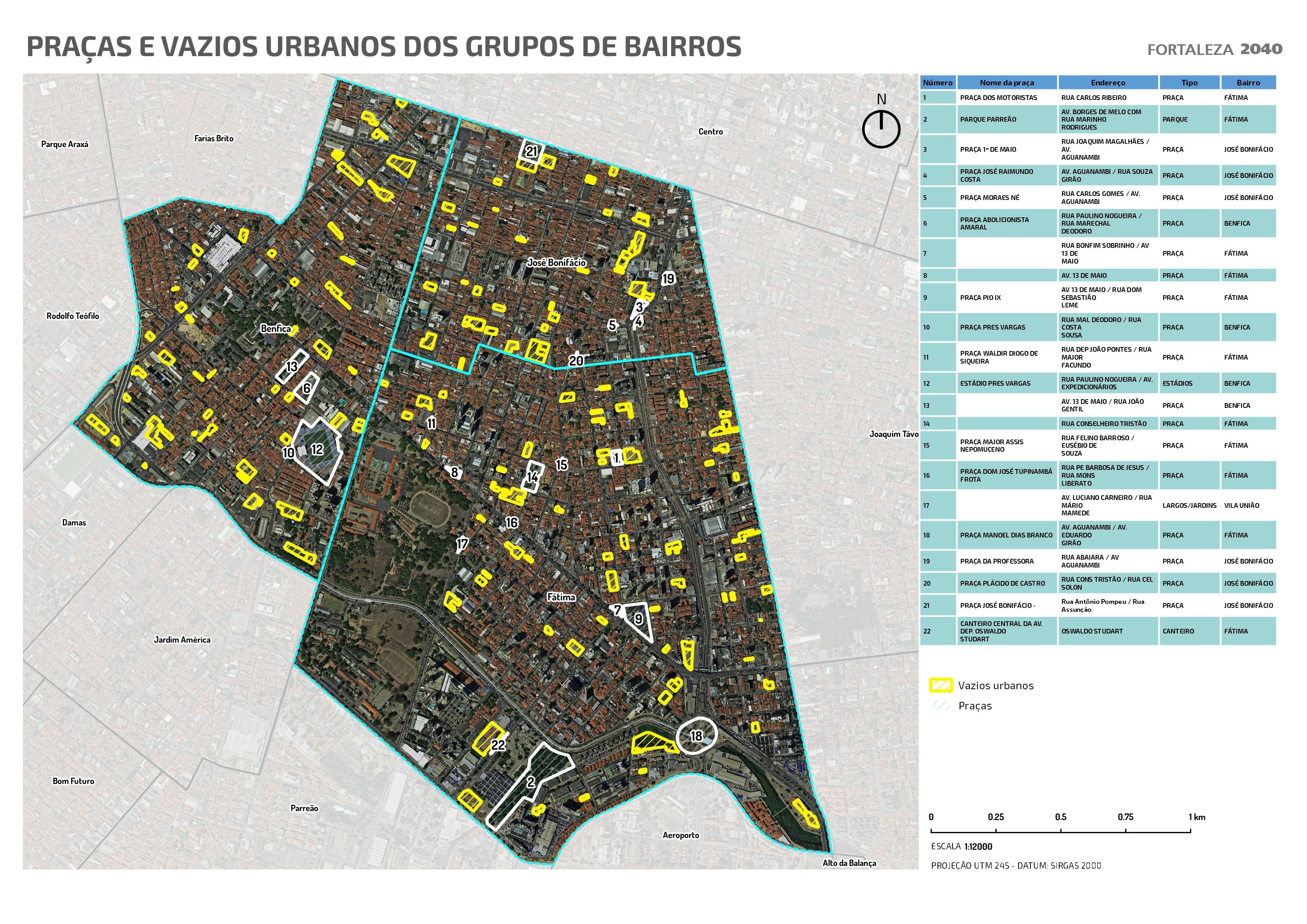 Fóruns Territoriais de Fortaleza - Mapa dos Fóruns Territoriais