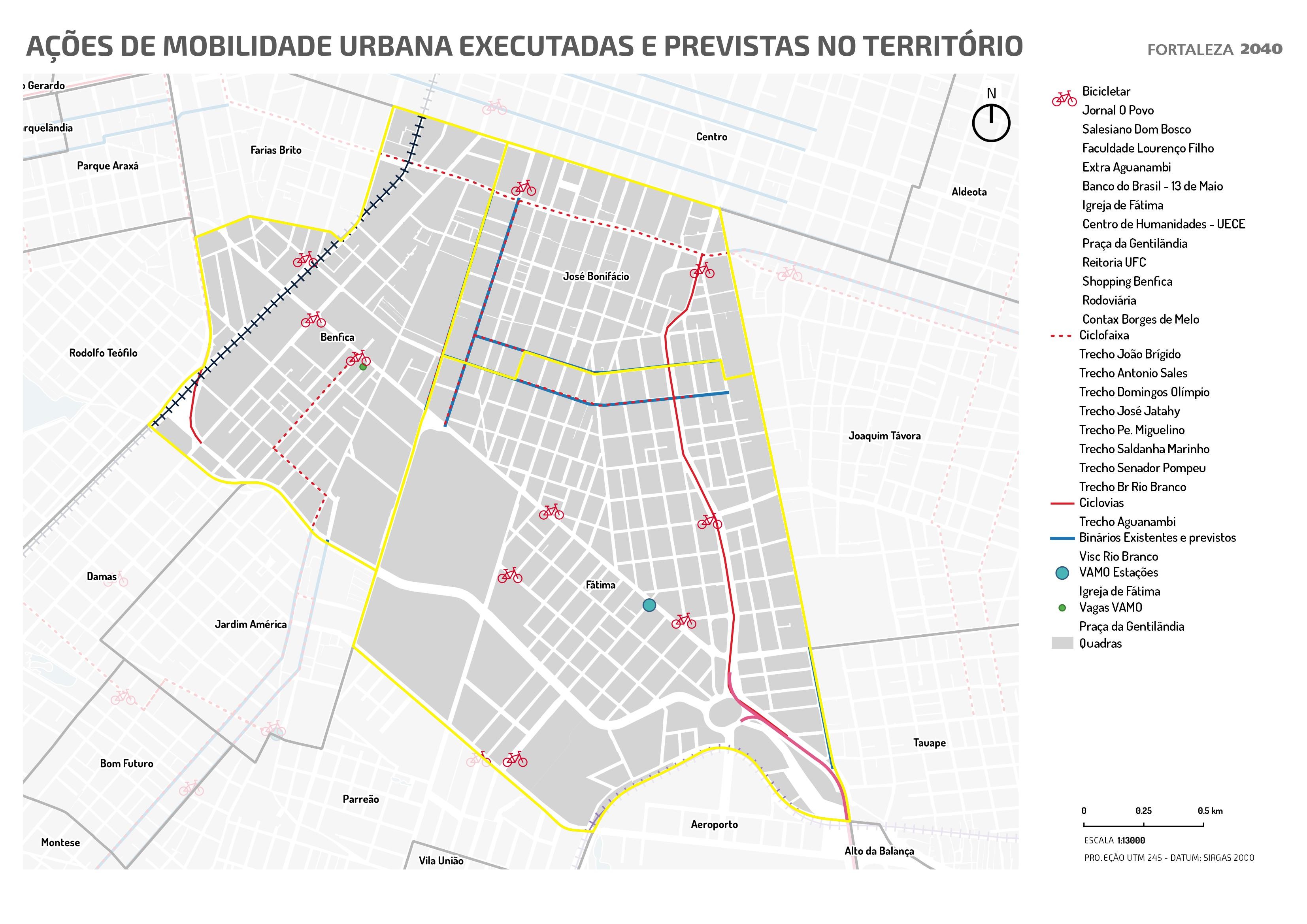 Fóruns Territoriais de Fortaleza - Mapa dos Fóruns Territoriais