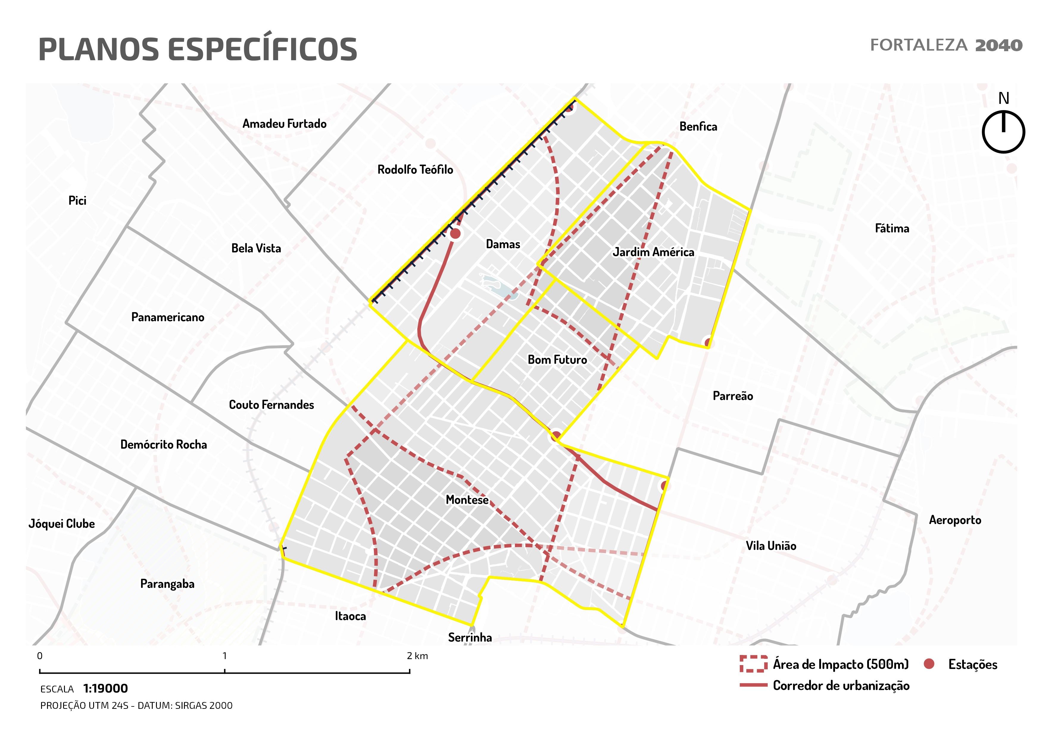 Fóruns Territoriais de Fortaleza - Mapa dos Fóruns Territoriais