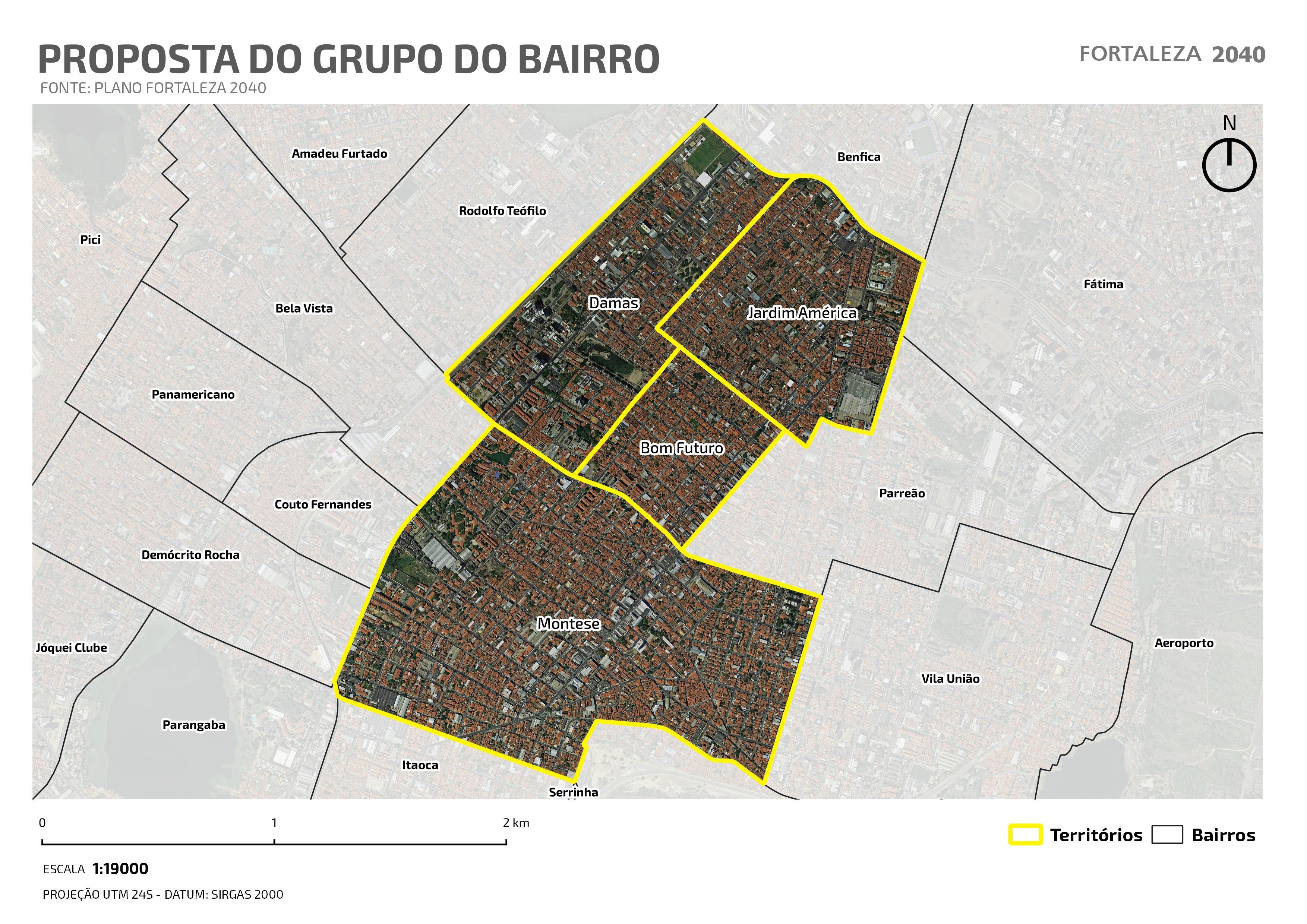 Fóruns Territoriais de Fortaleza - Mapa dos Fóruns Territoriais