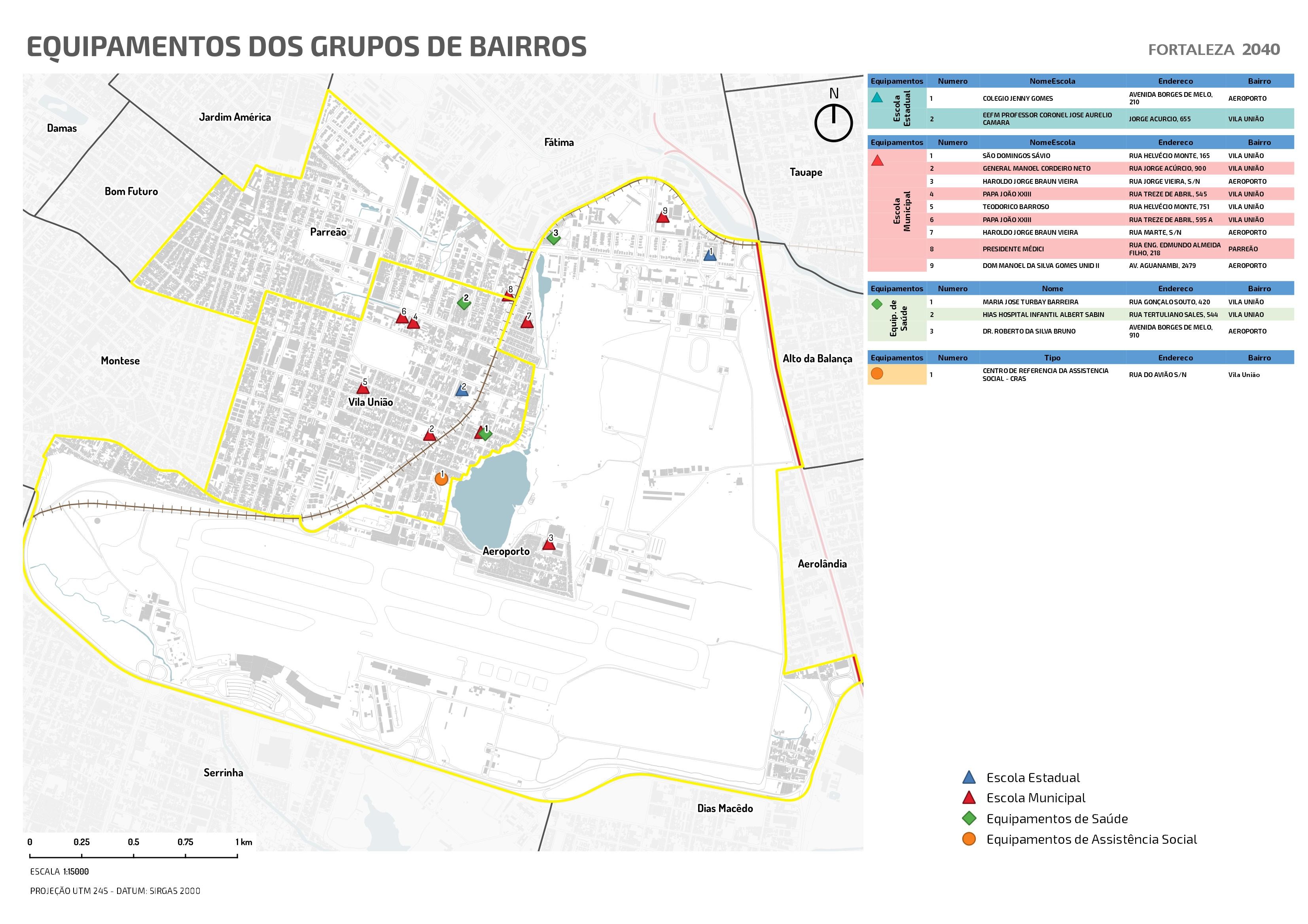 Fóruns Territoriais de Fortaleza - Mapa dos Fóruns Territoriais