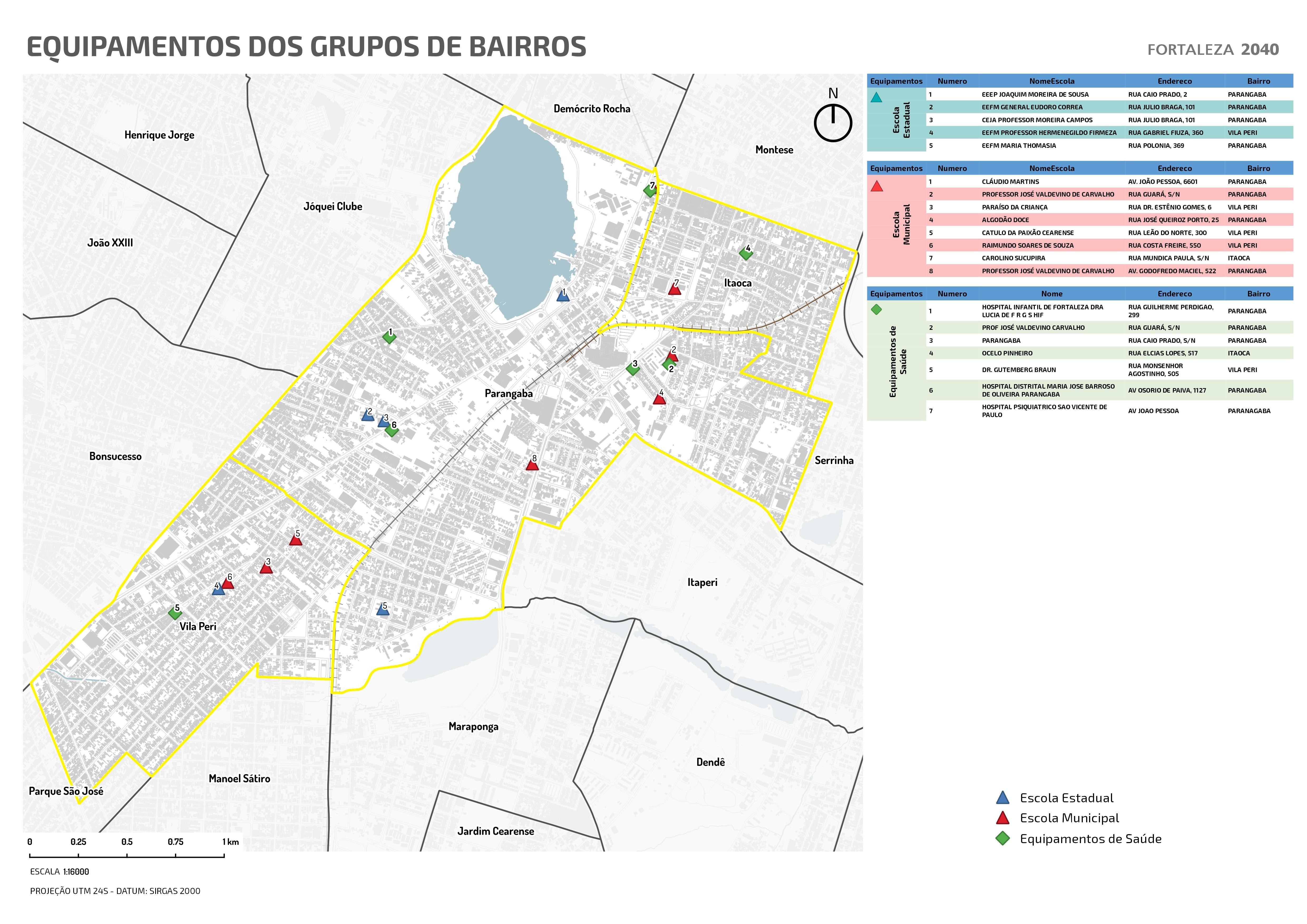 Fóruns Territoriais de Fortaleza - Mapa dos Fóruns Territoriais