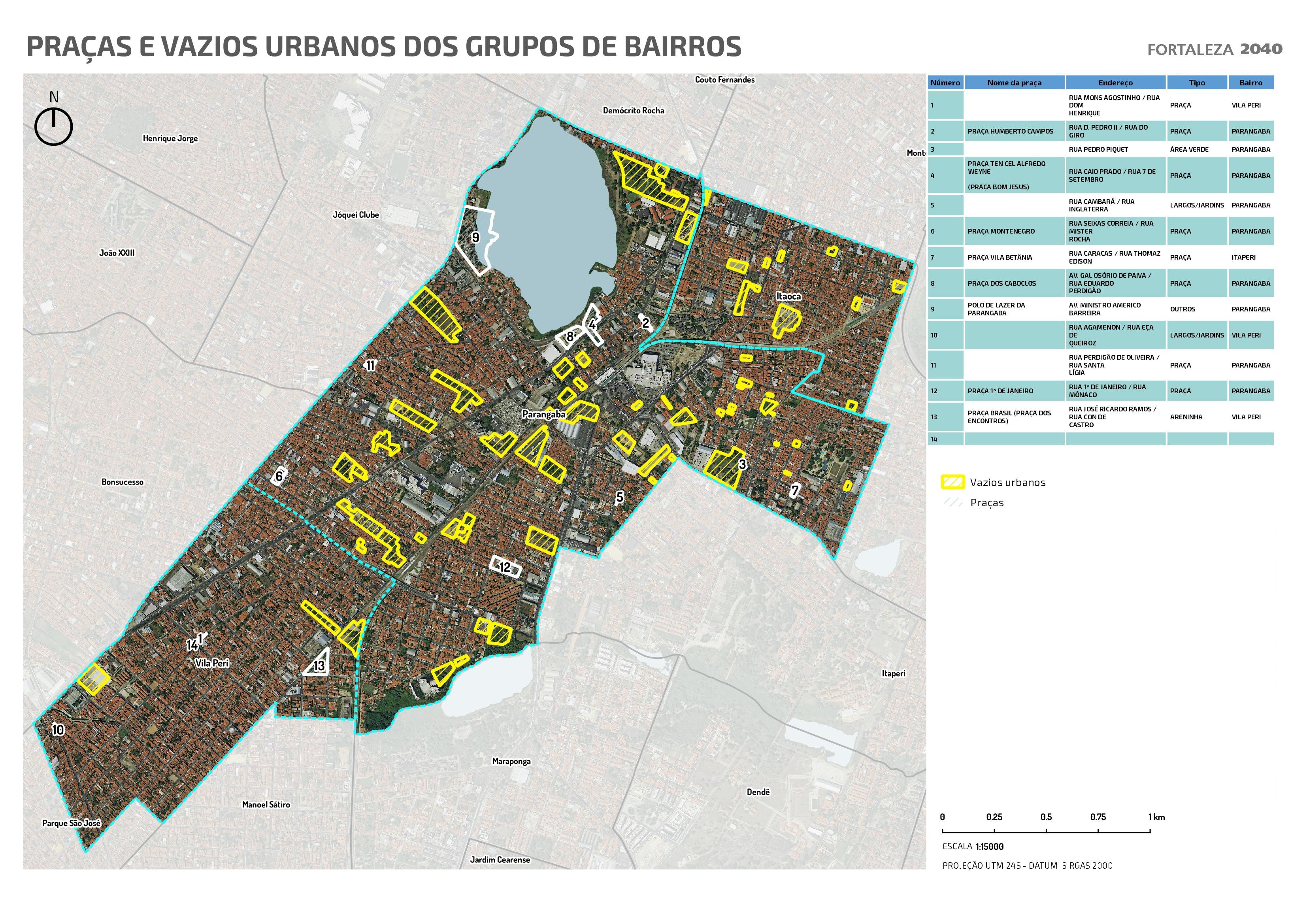 Fóruns Territoriais de Fortaleza - Mapa dos Fóruns Territoriais