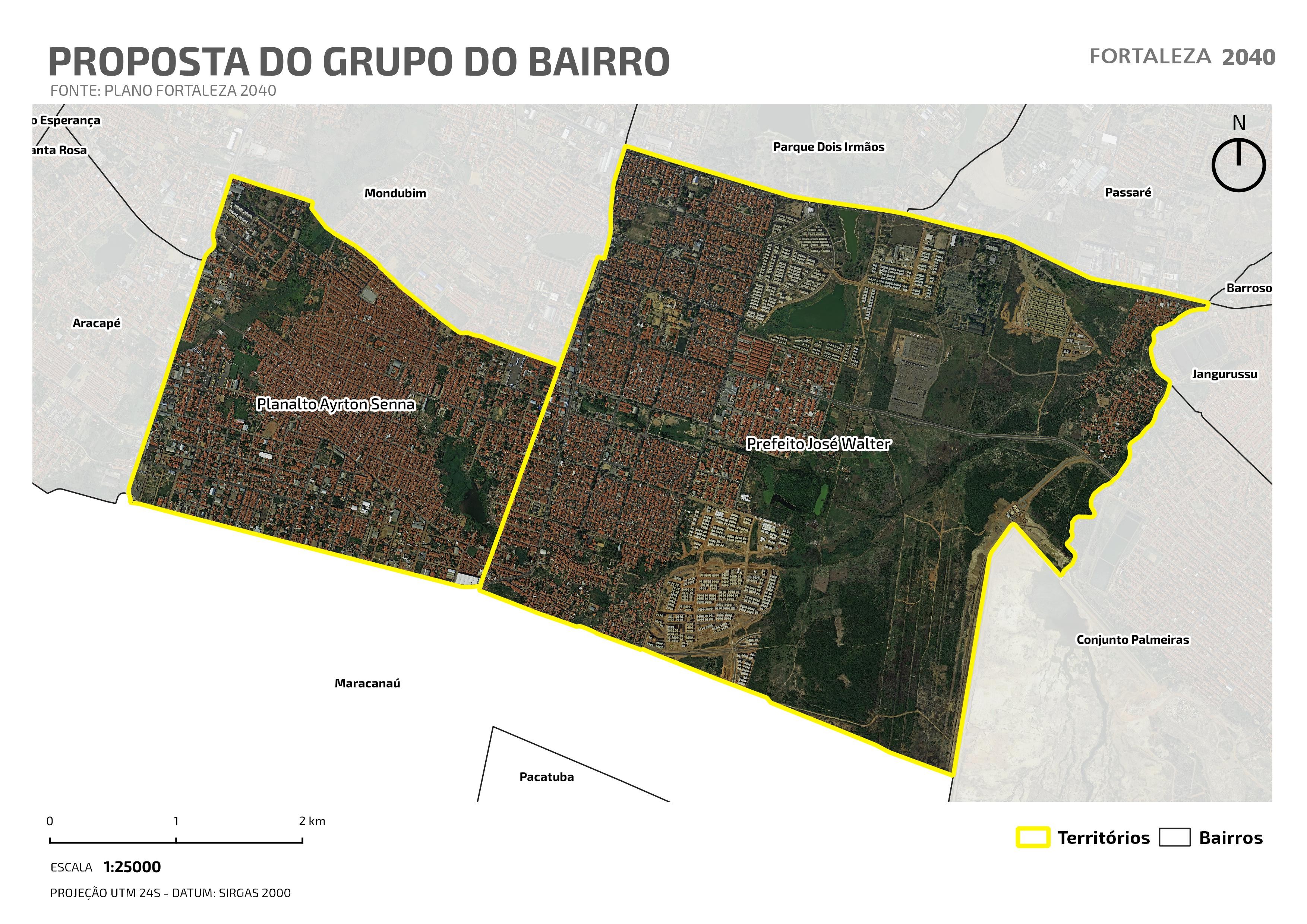 Fóruns Territoriais de Fortaleza - Mapa dos Fóruns Territoriais