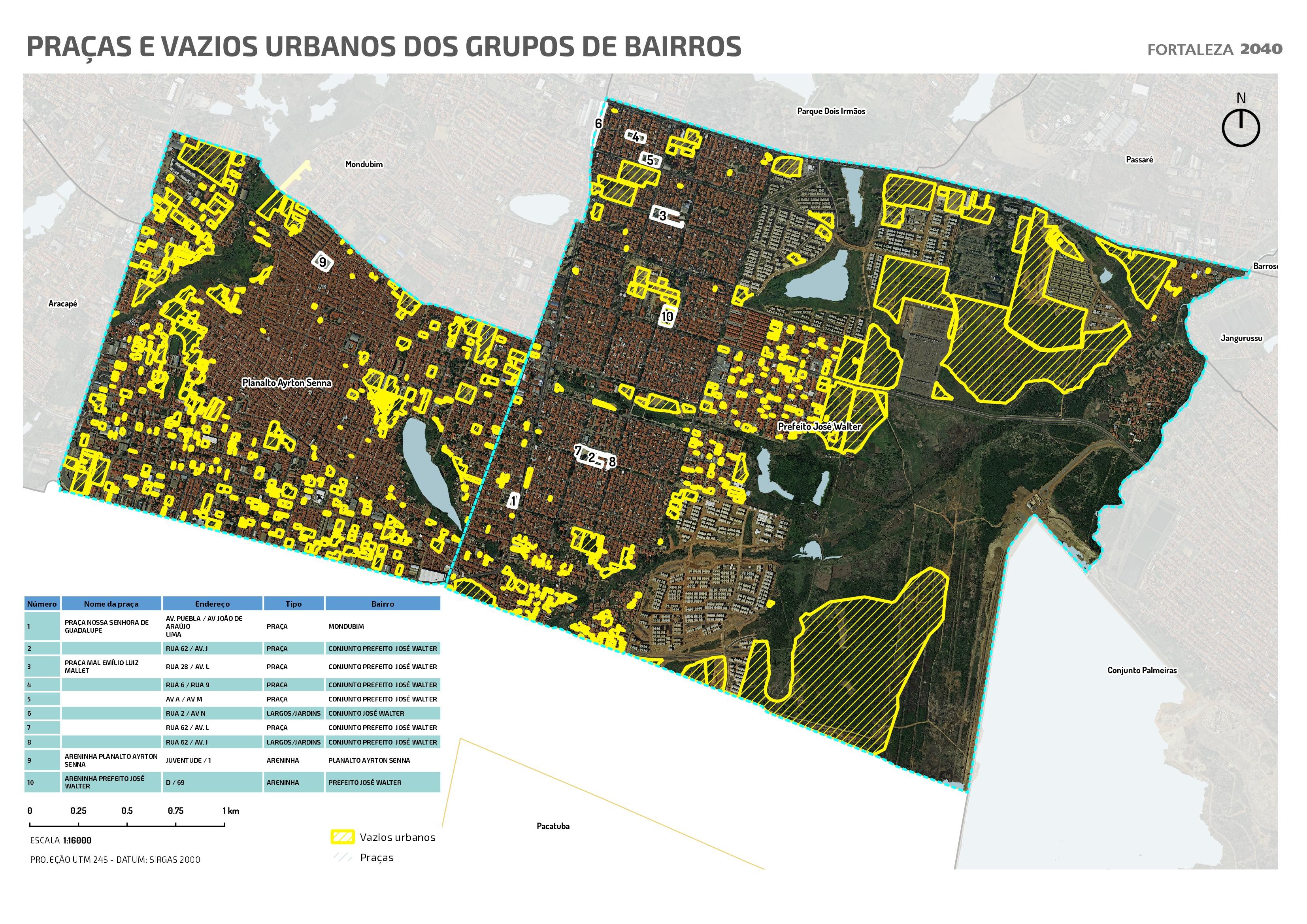 Fóruns Territoriais de Fortaleza - Mapa dos Fóruns Territoriais