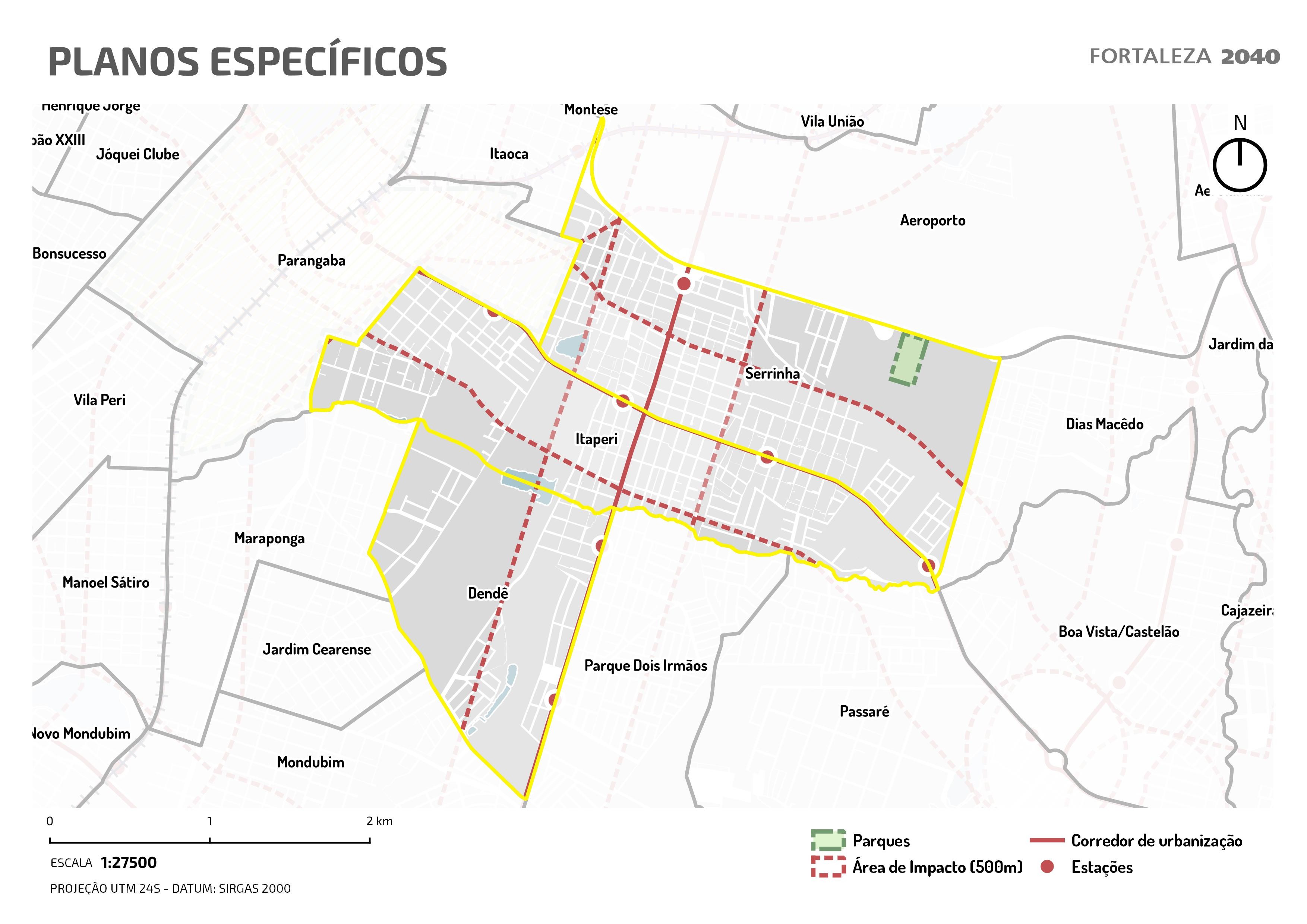 Fóruns Territoriais de Fortaleza - Mapa dos Fóruns Territoriais