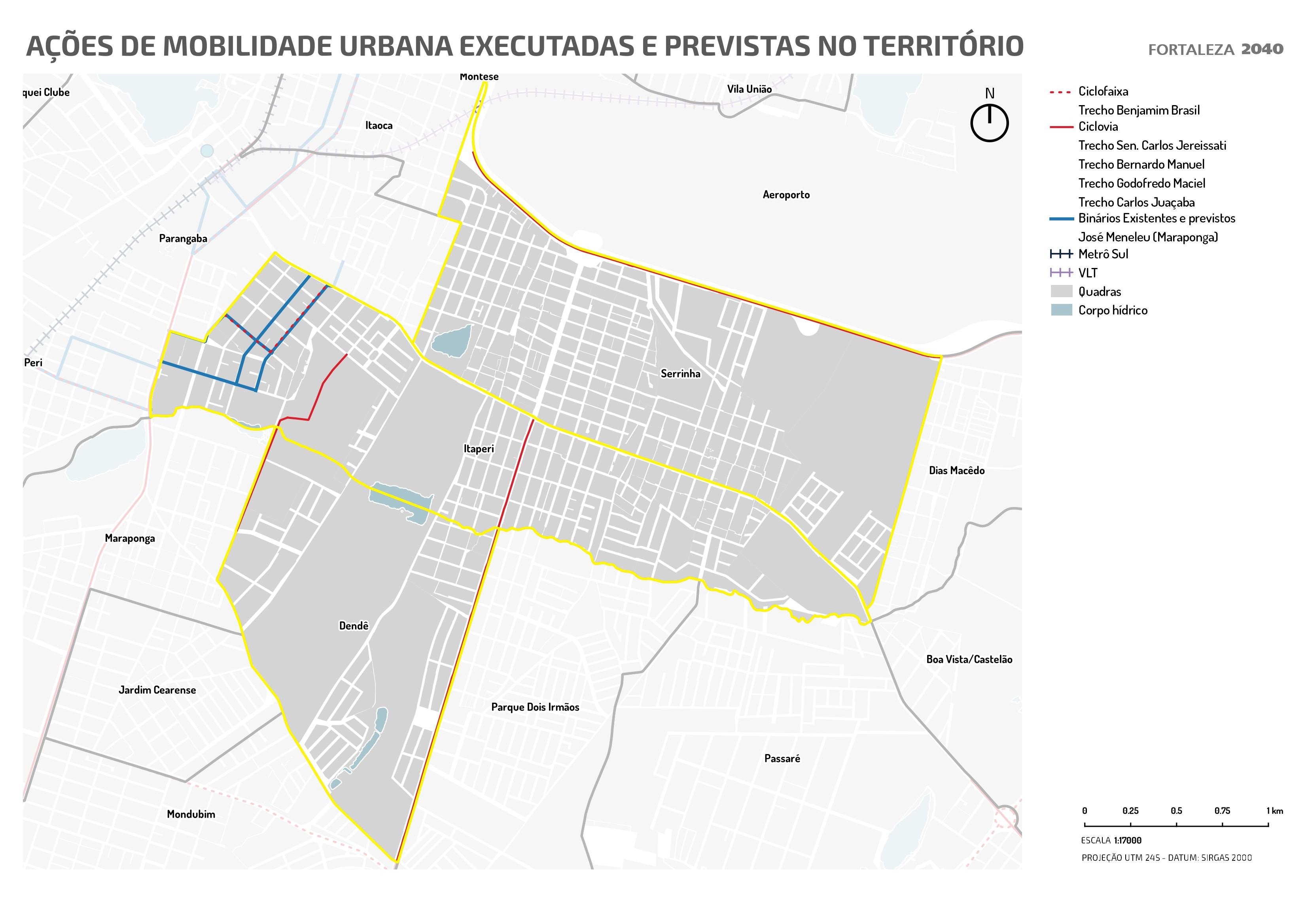 Fóruns Territoriais de Fortaleza - Mapa dos Fóruns Territoriais