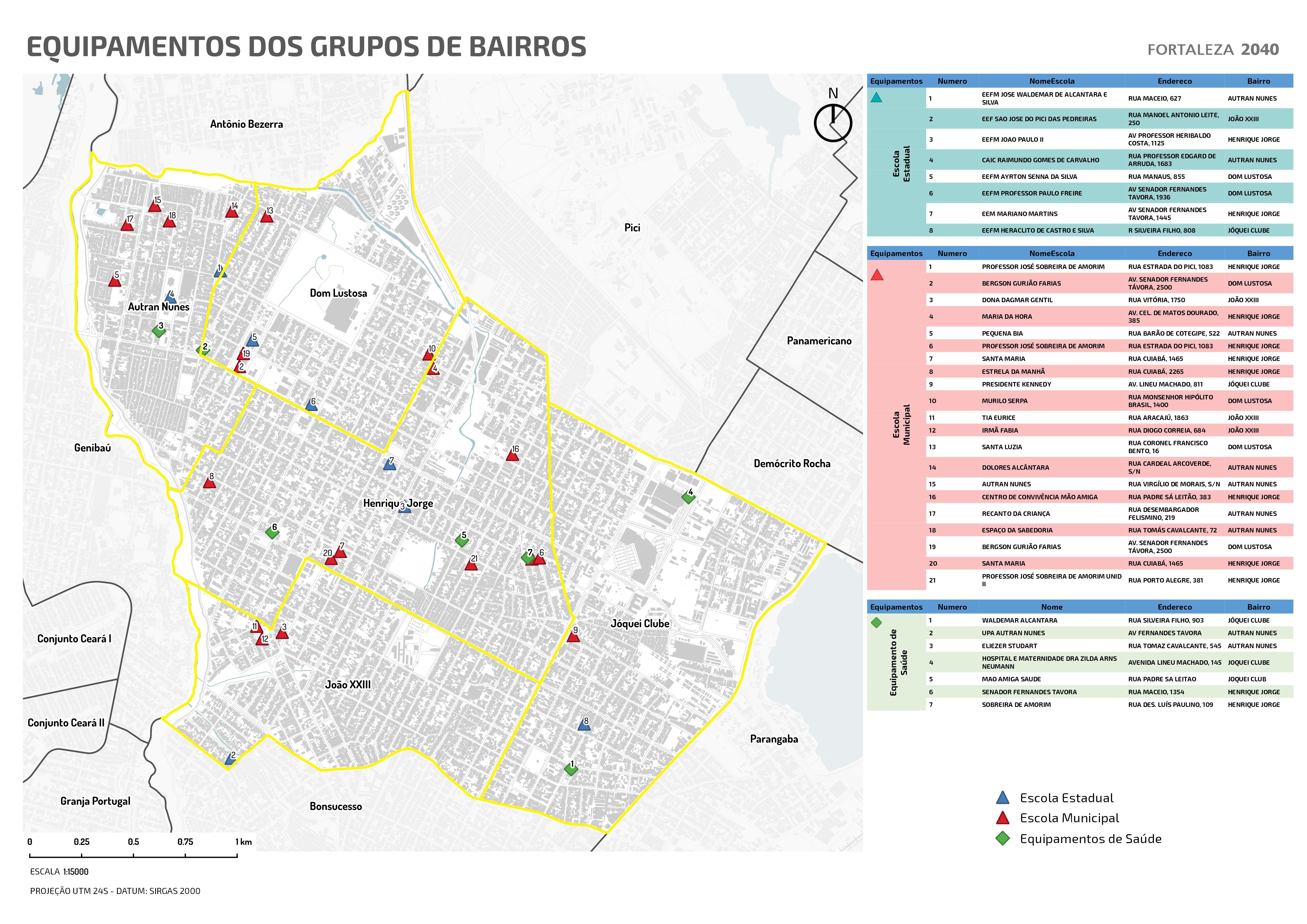 Fóruns Territoriais de Fortaleza - Mapa dos Fóruns Territoriais