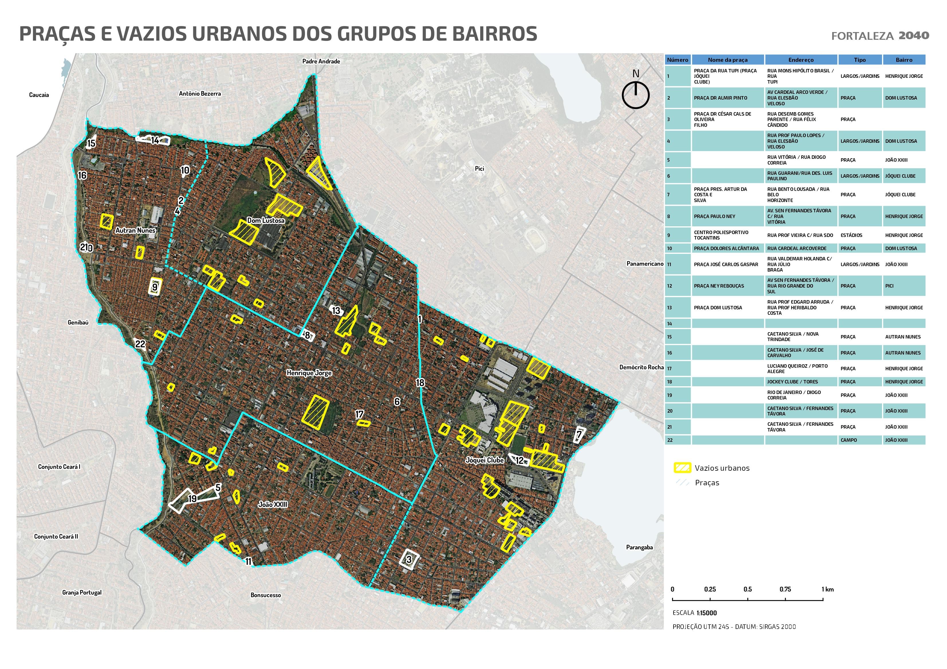 Fóruns Territoriais de Fortaleza - Mapa dos Fóruns Territoriais