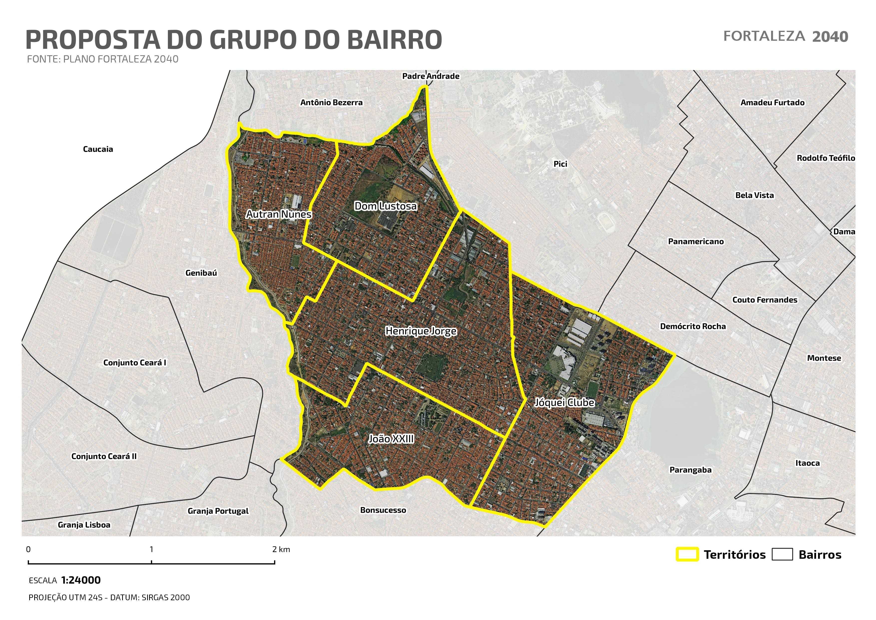 Fóruns Territoriais de Fortaleza - Mapa dos Fóruns Territoriais