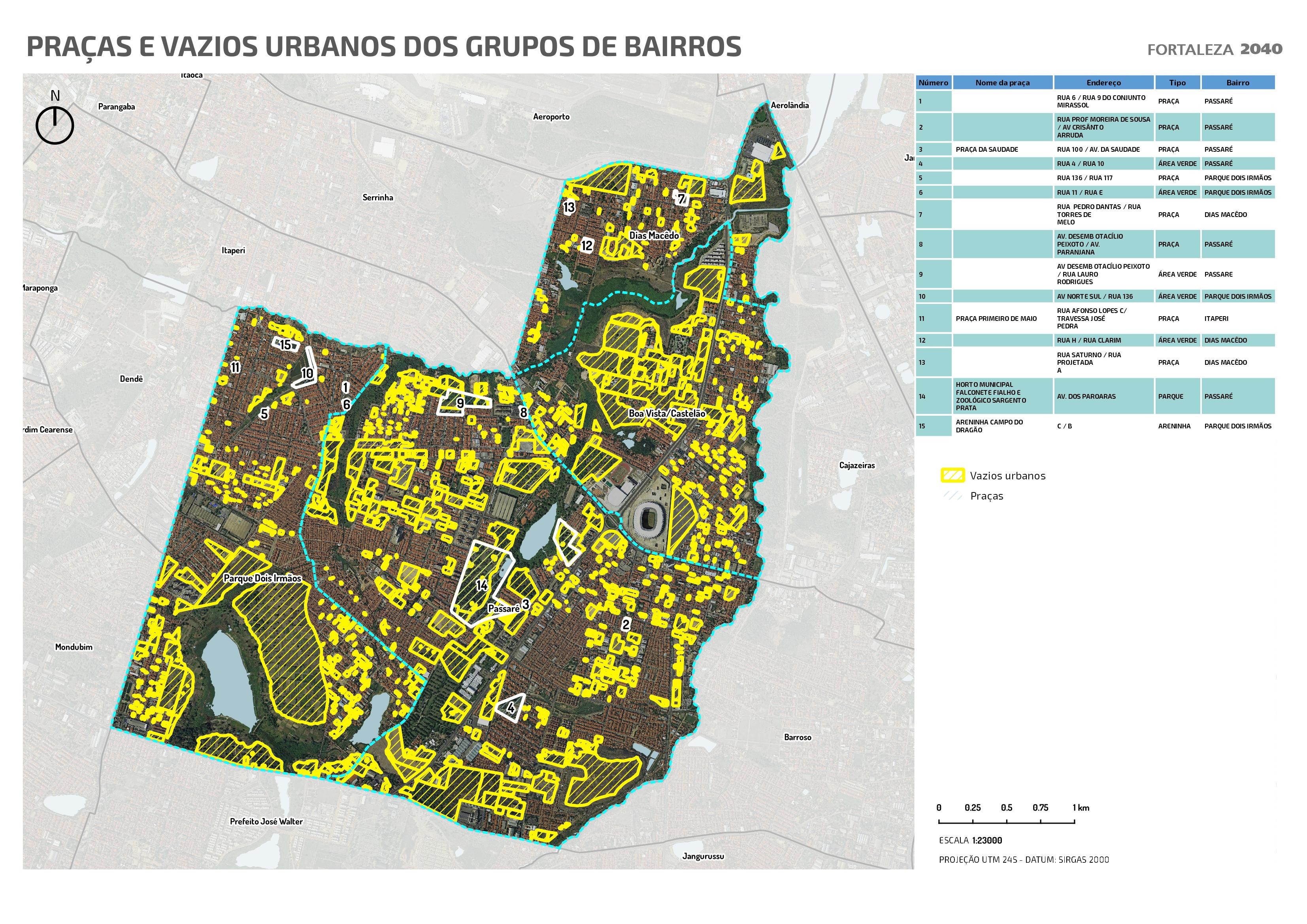 Fóruns Territoriais de Fortaleza - Mapa dos Fóruns Territoriais