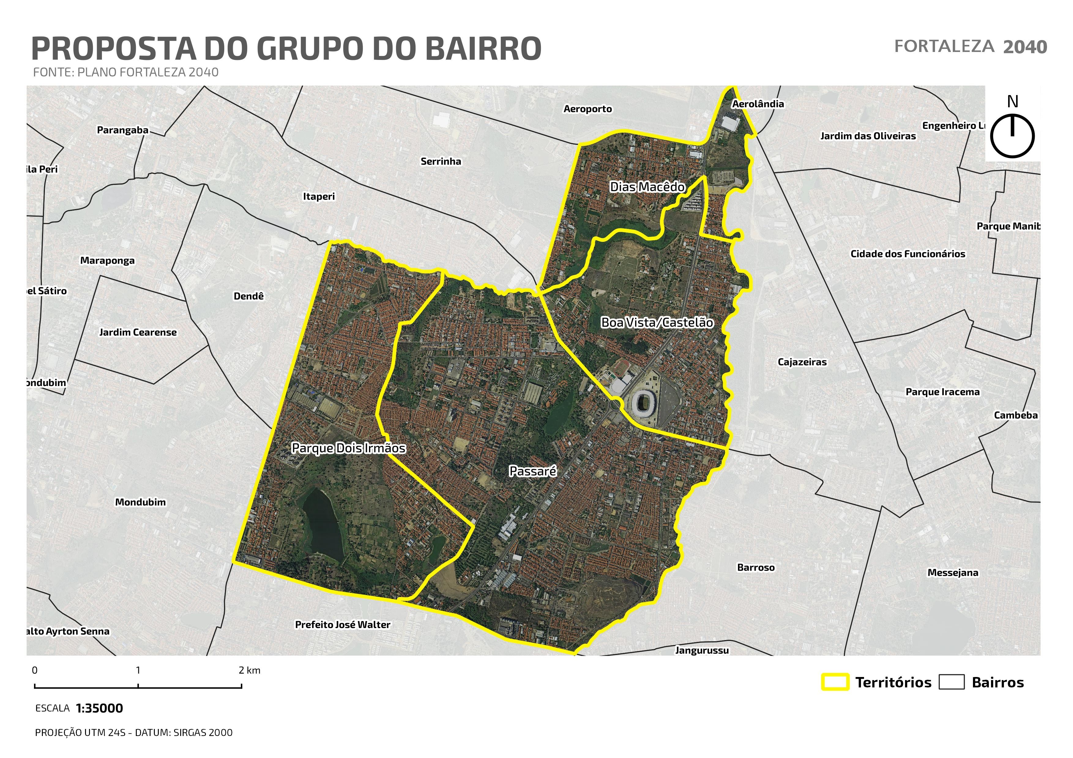 Fóruns Territoriais de Fortaleza - Mapa dos Fóruns Territoriais