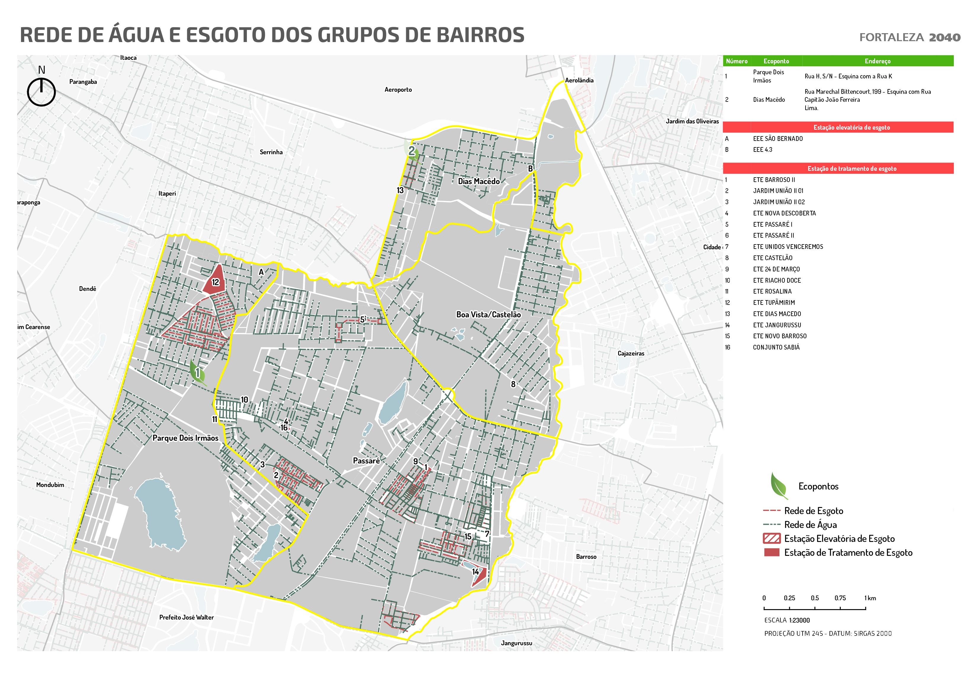 Fóruns Territoriais de Fortaleza - Mapa dos Fóruns Territoriais