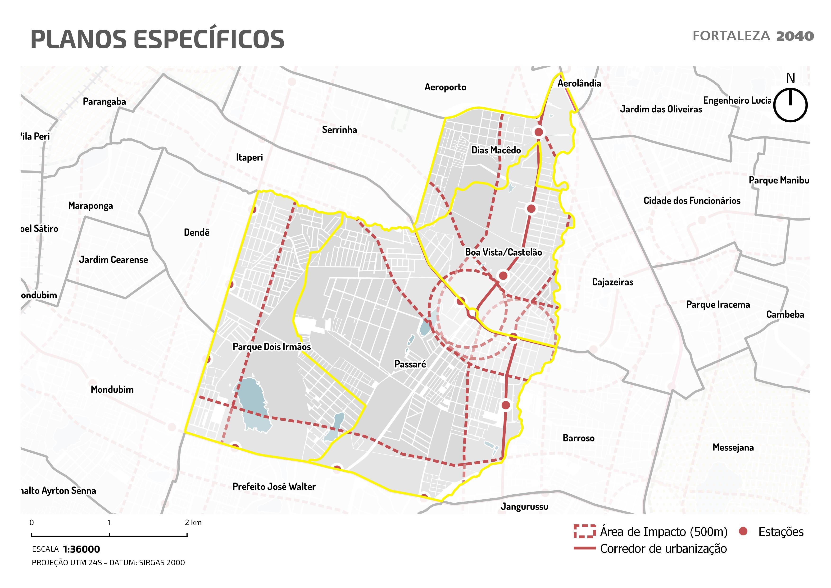 Fóruns Territoriais de Fortaleza - Mapa dos Fóruns Territoriais