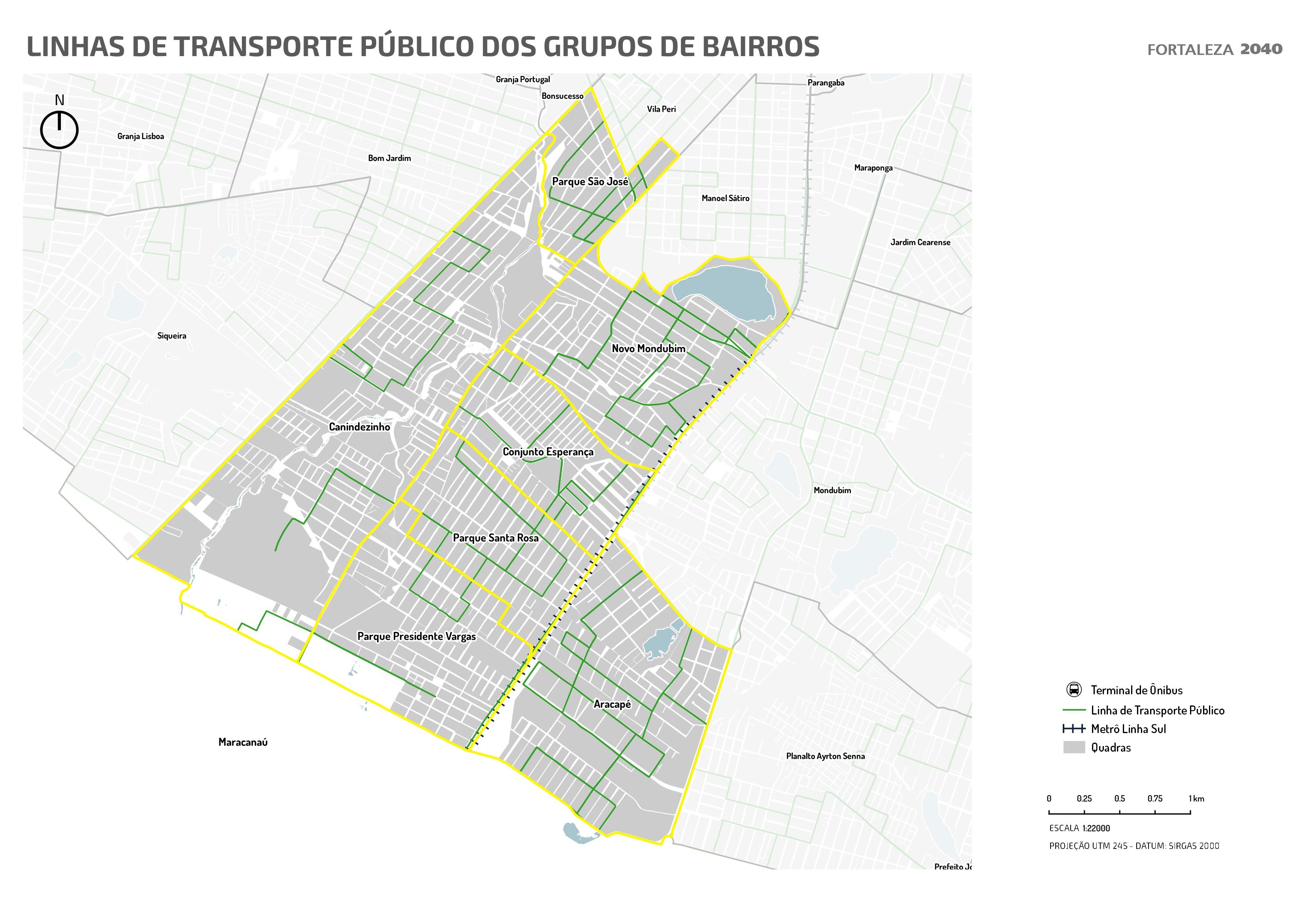 Fóruns Territoriais de Fortaleza - Mapa dos Fóruns Territoriais