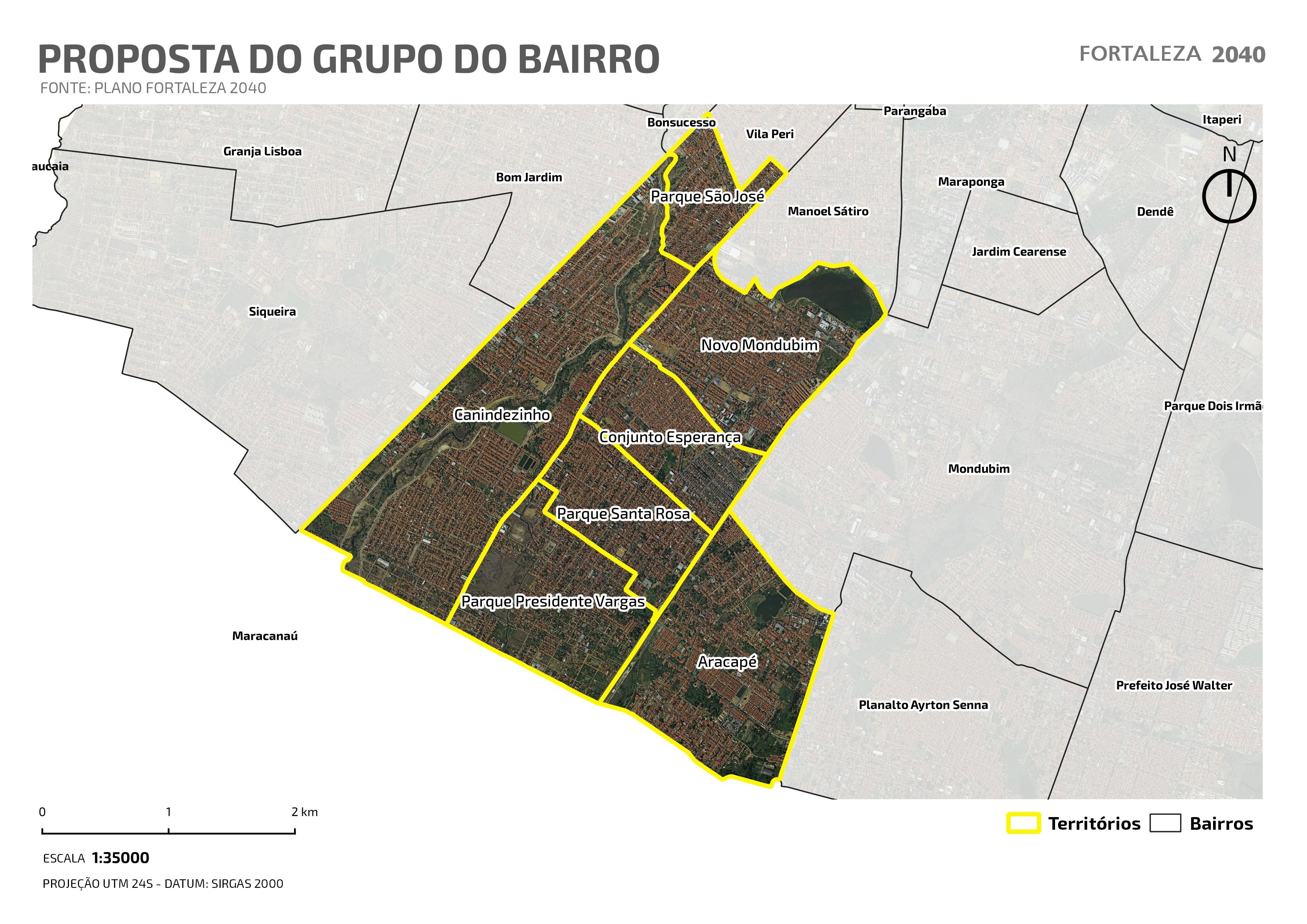 Fóruns Territoriais de Fortaleza - Mapa dos Fóruns Territoriais