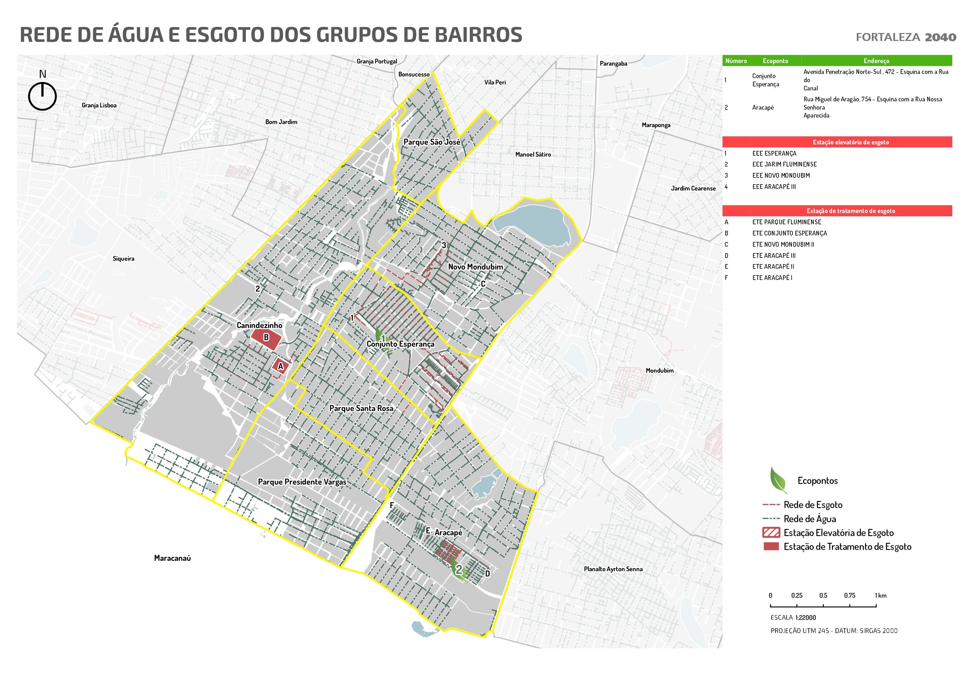 Fóruns Territoriais de Fortaleza - Mapa dos Fóruns Territoriais