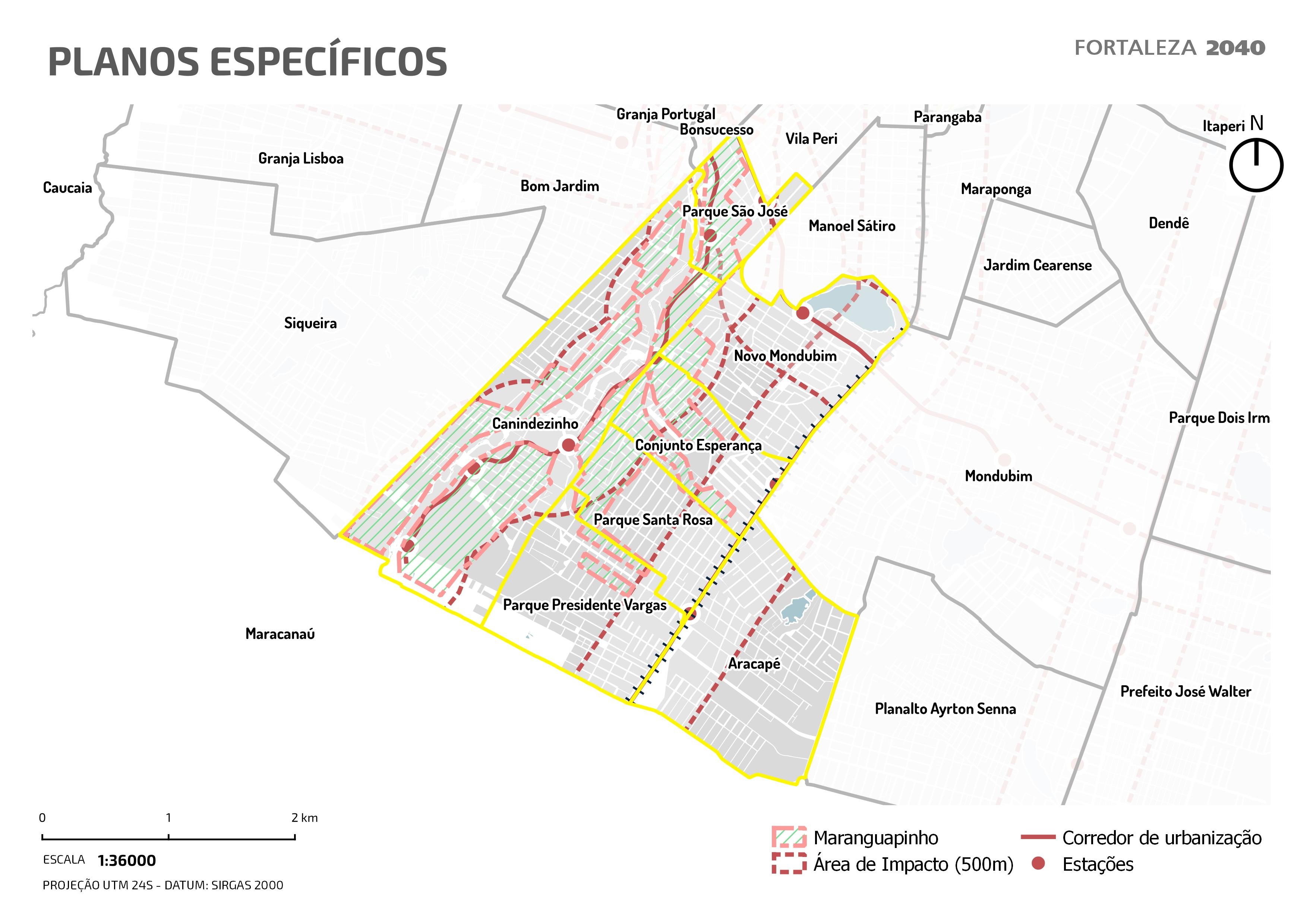 Fóruns Territoriais de Fortaleza - Mapa dos Fóruns Territoriais