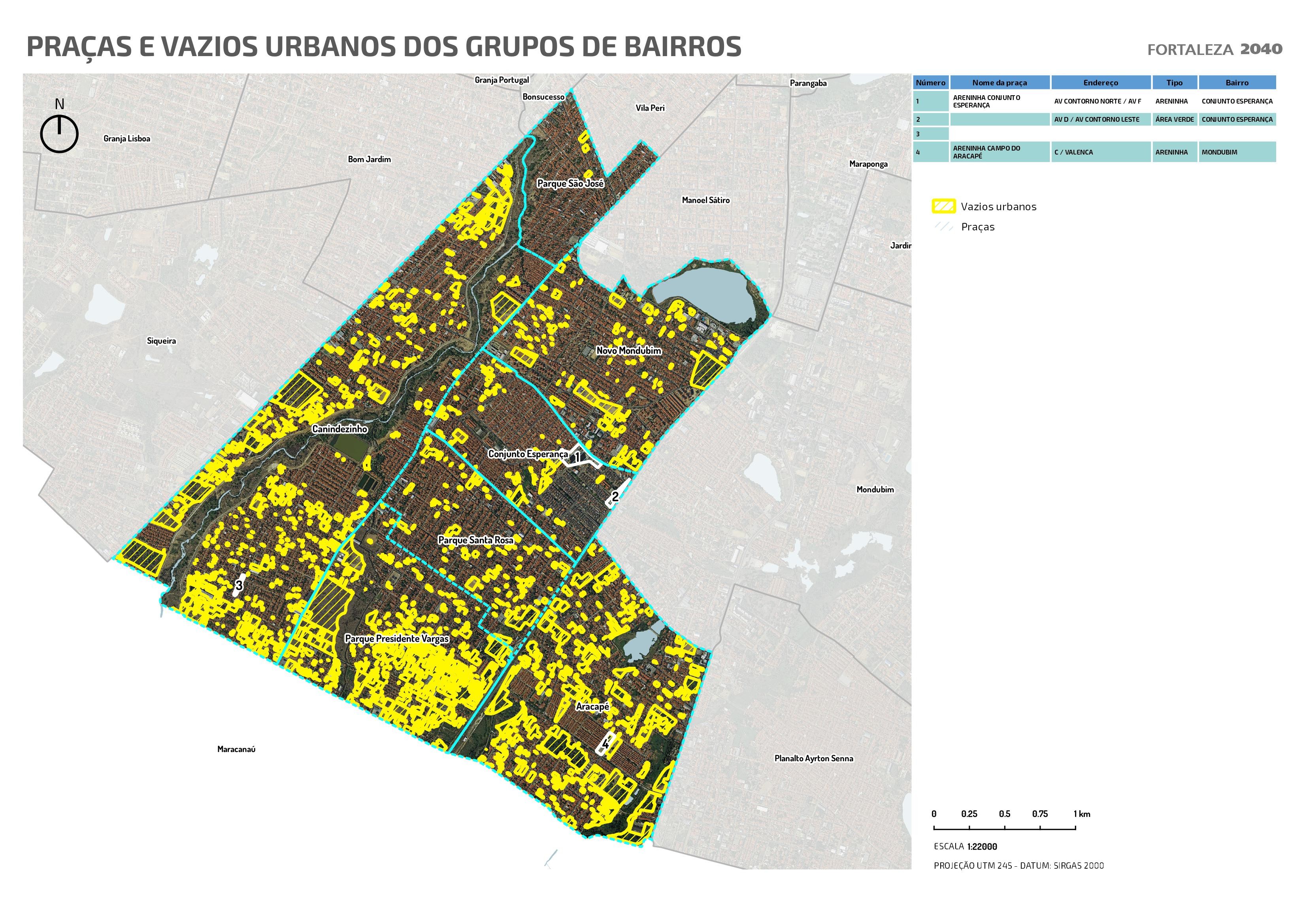 Fóruns Territoriais de Fortaleza - Mapa dos Fóruns Territoriais