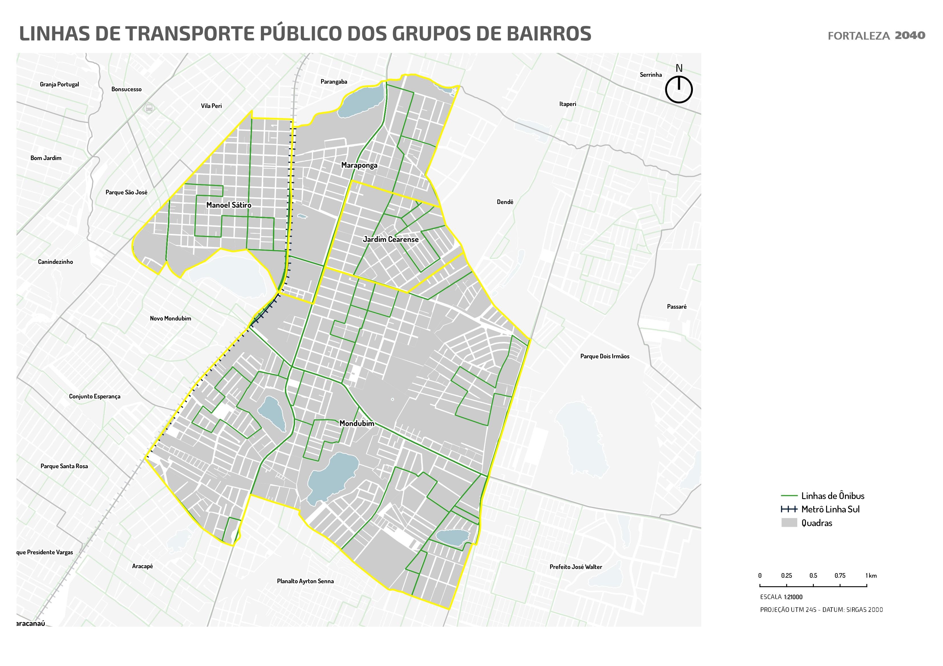 Fóruns Territoriais de Fortaleza - Mapa dos Fóruns Territoriais