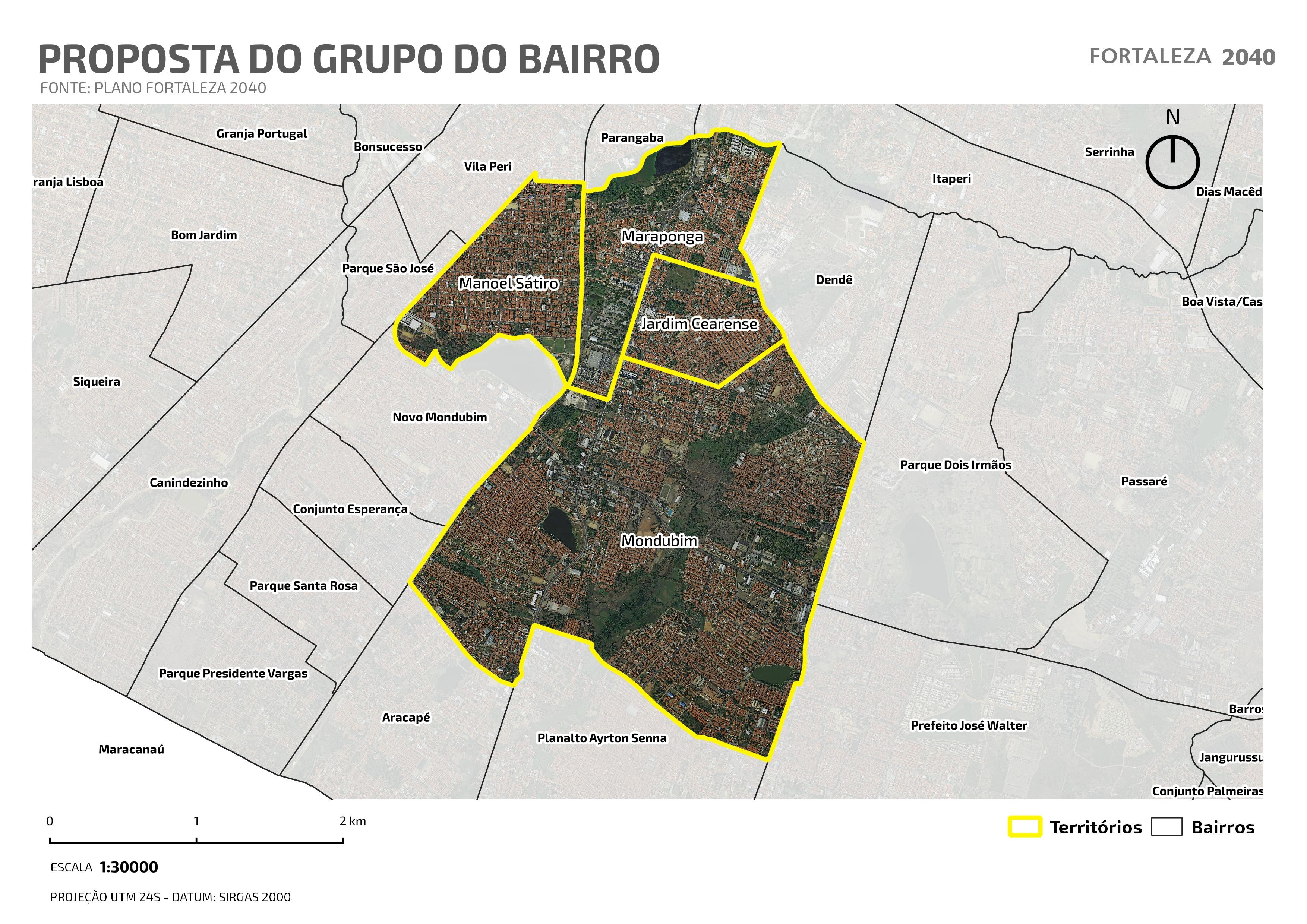 Fóruns Territoriais de Fortaleza - Mapa dos Fóruns Territoriais