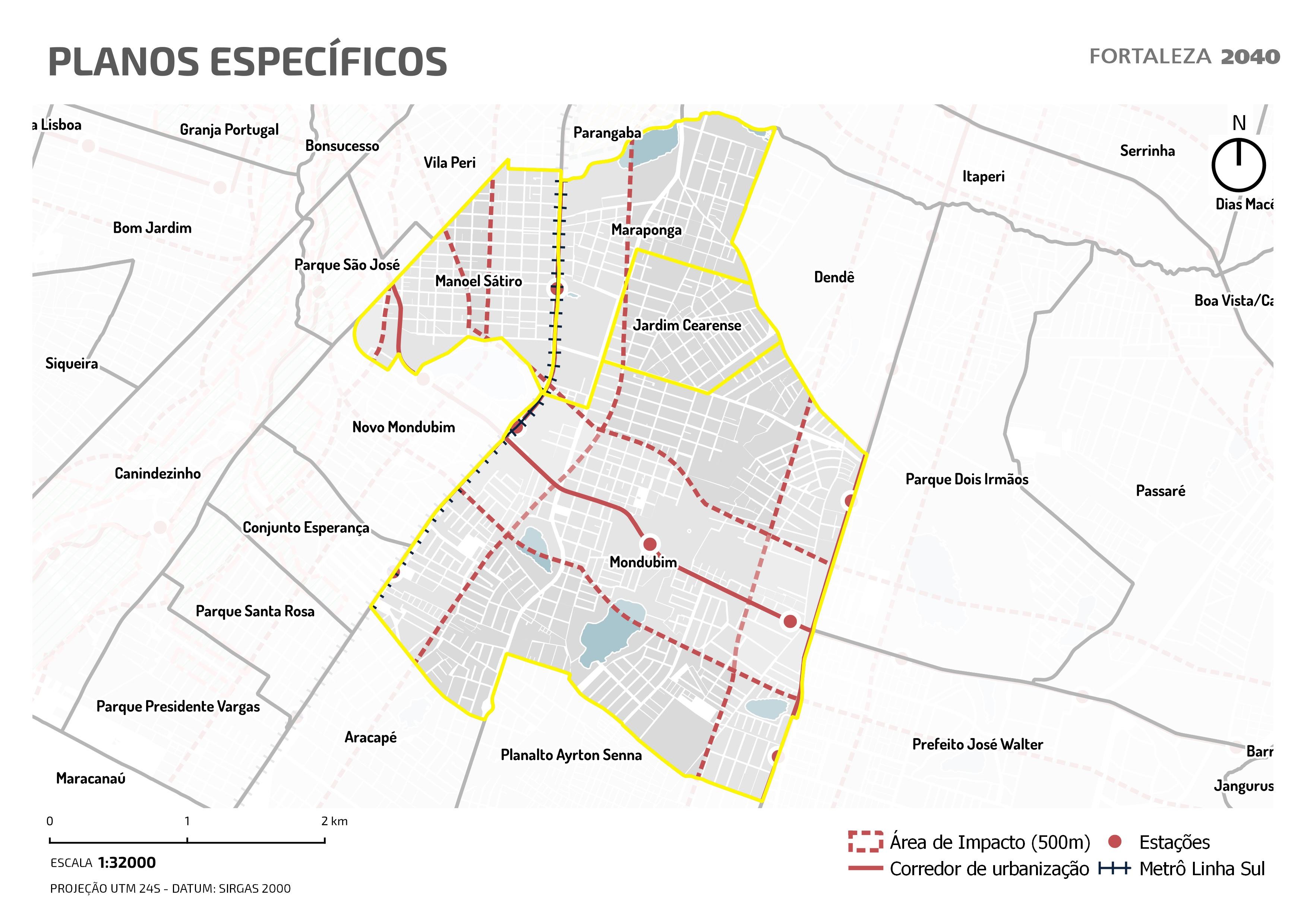 Fóruns Territoriais de Fortaleza - Mapa dos Fóruns Territoriais