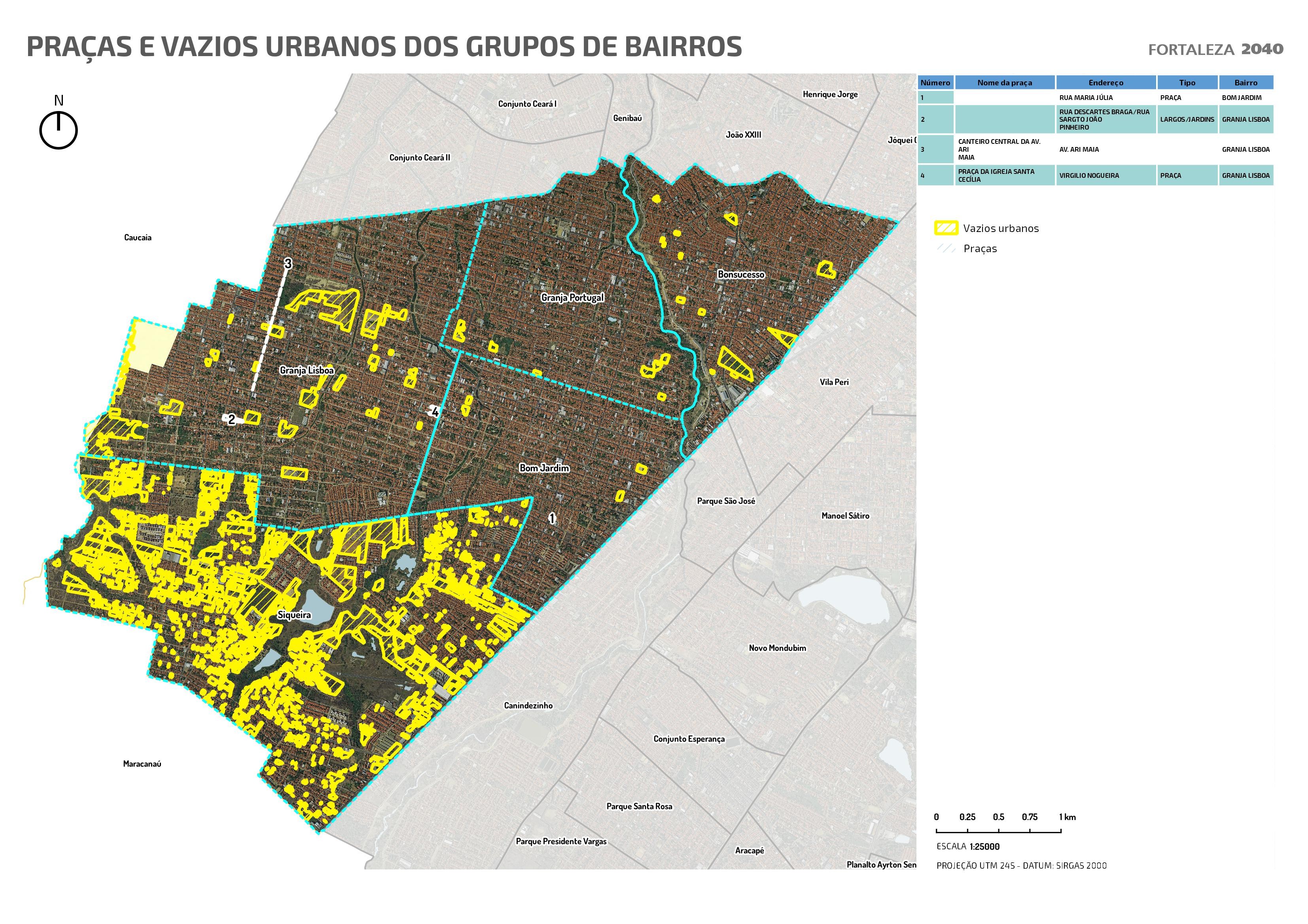 Fóruns Territoriais de Fortaleza - Mapa dos Fóruns Territoriais