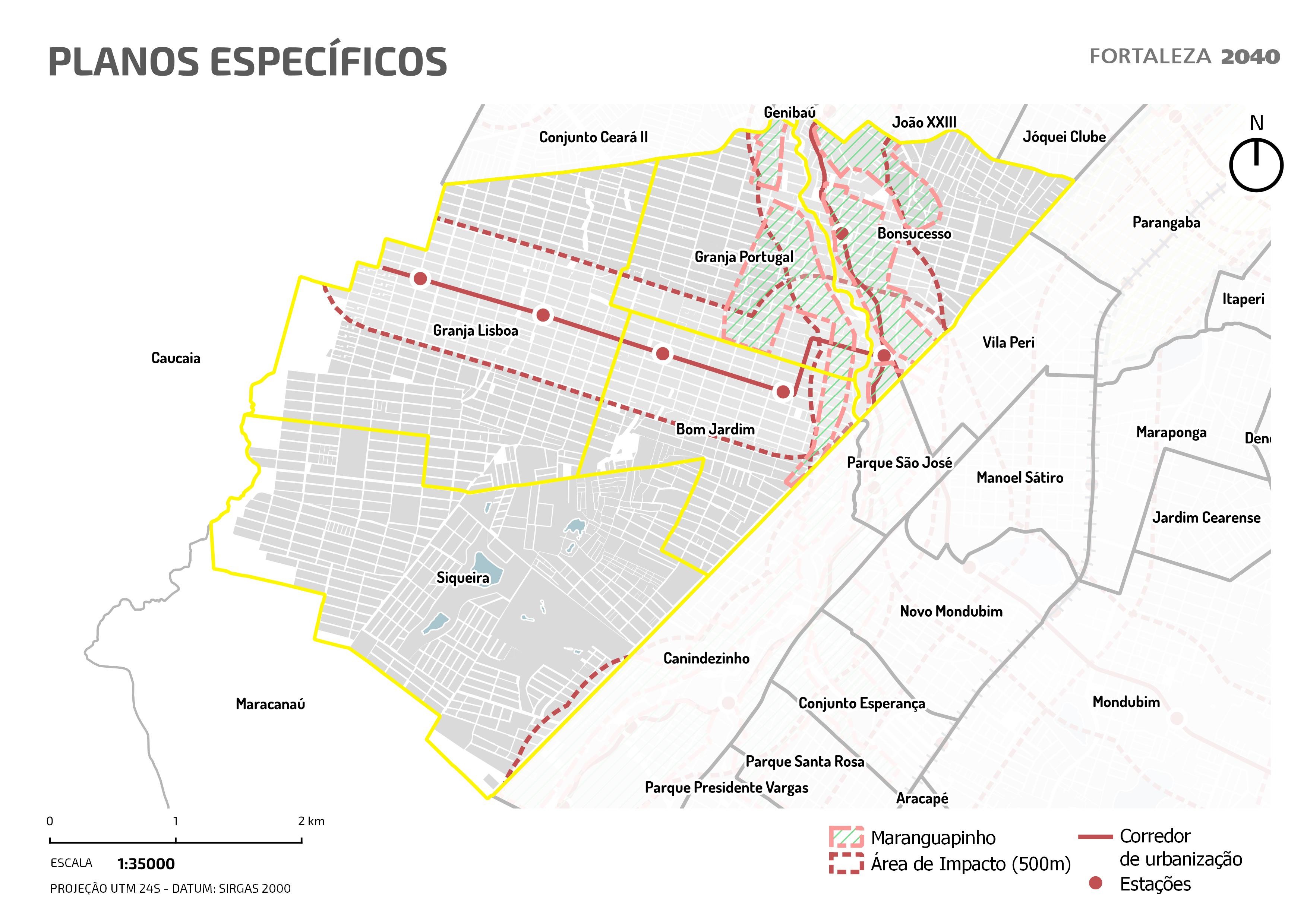 Fóruns Territoriais de Fortaleza - Mapa dos Fóruns Territoriais