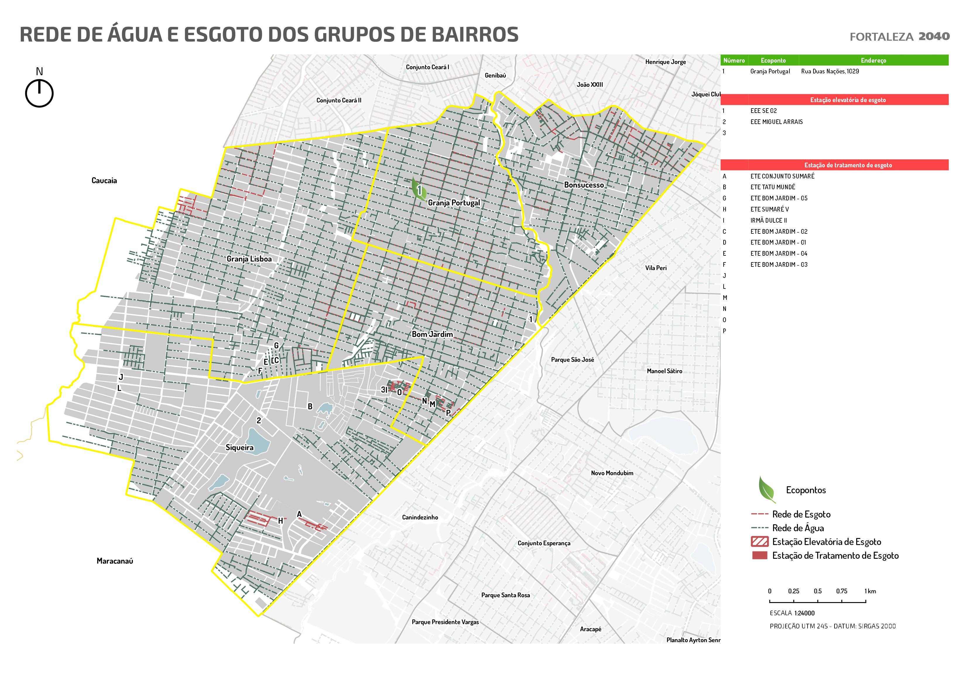 Fóruns Territoriais de Fortaleza - Mapa dos Fóruns Territoriais