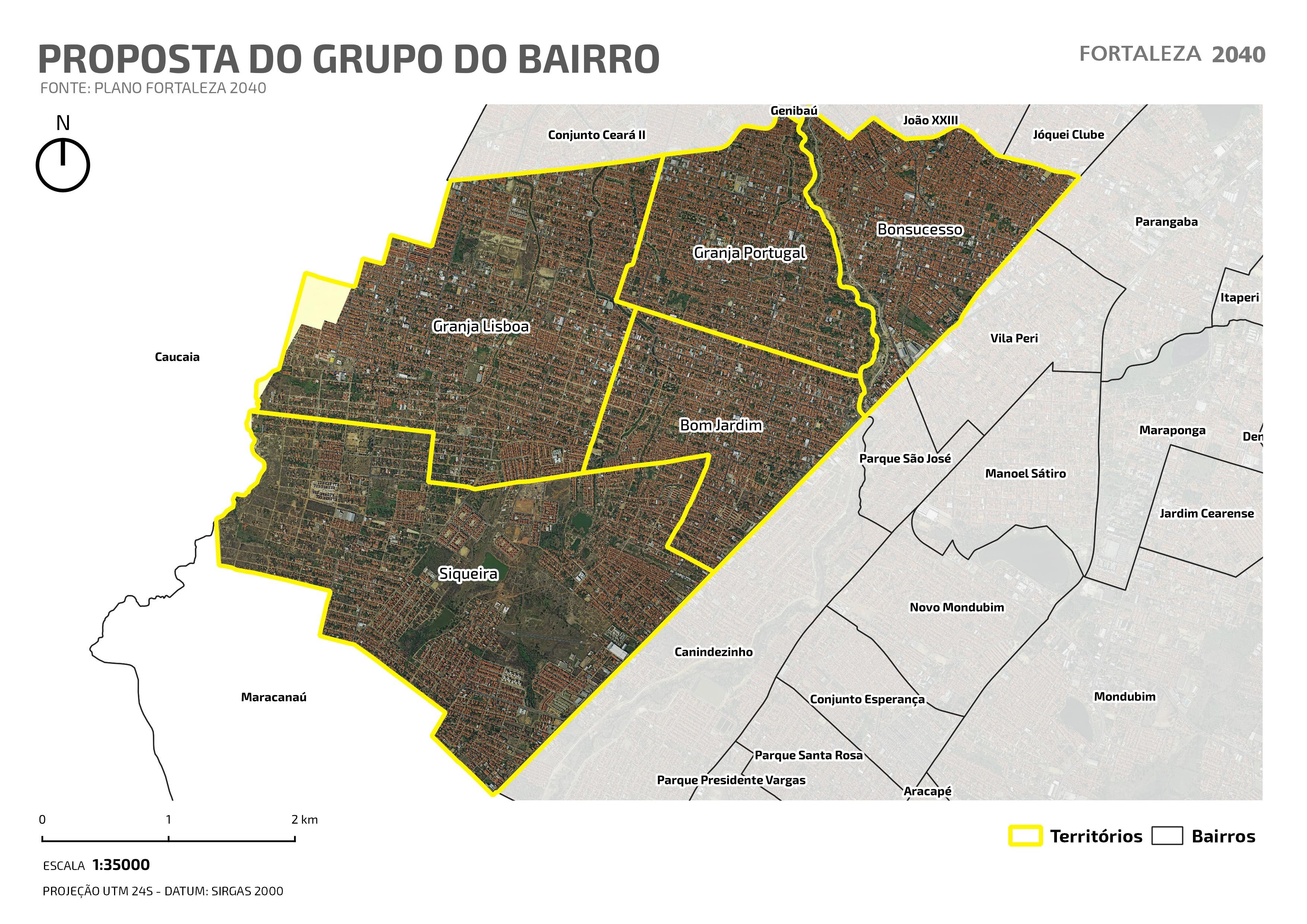 Fóruns Territoriais de Fortaleza - Mapa dos Fóruns Territoriais