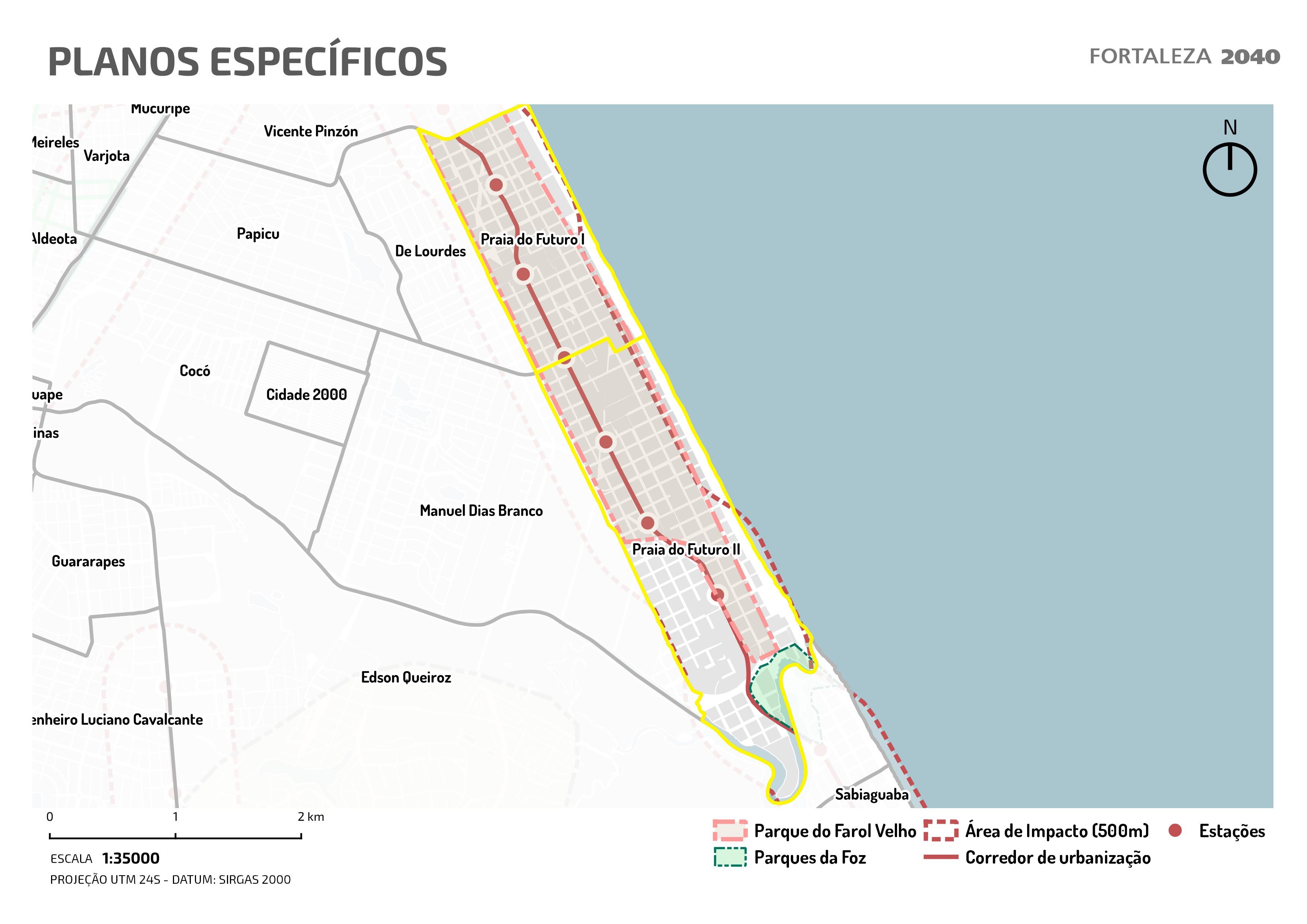 Fóruns Territoriais de Fortaleza - Mapa dos Fóruns Territoriais