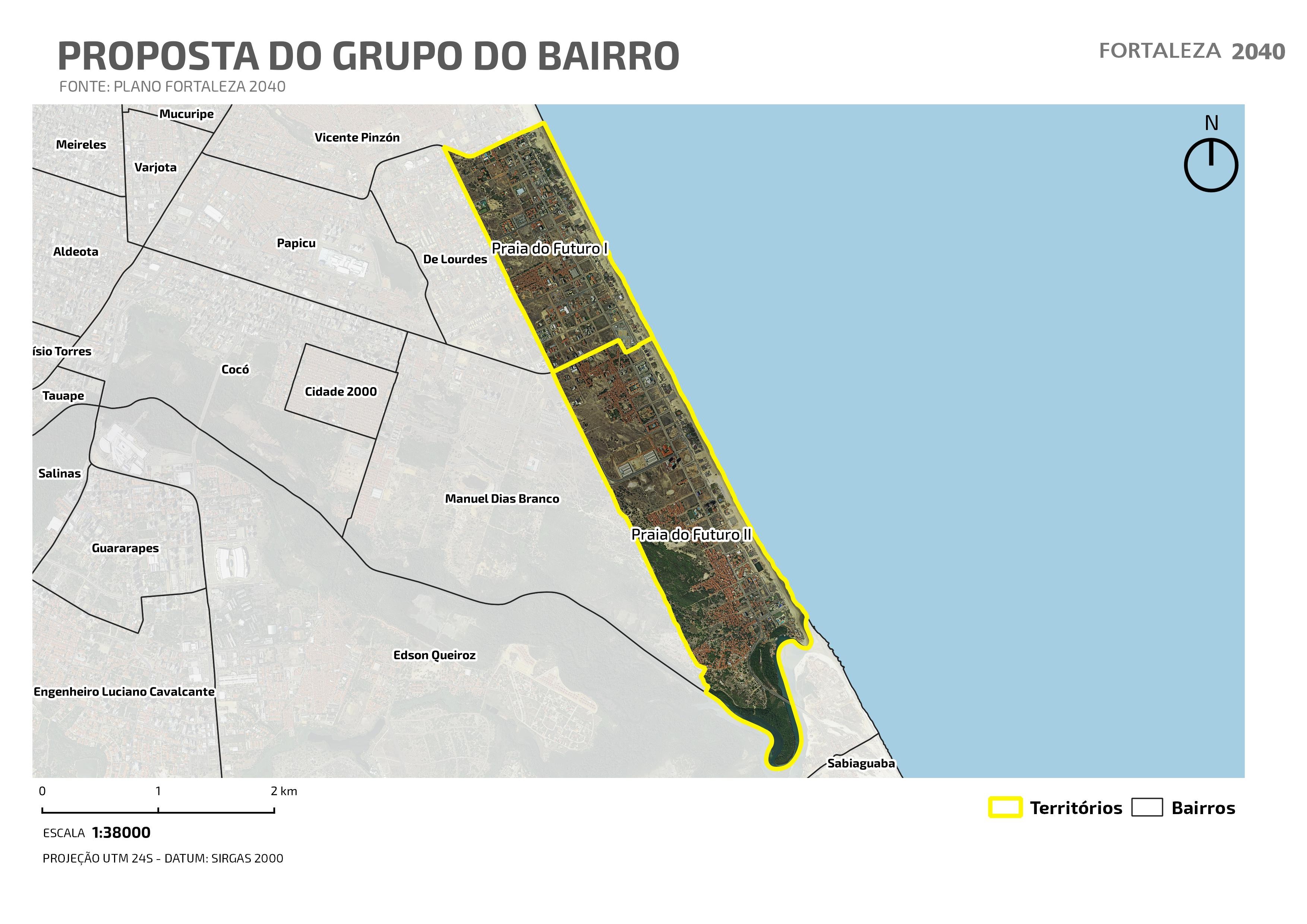 Fóruns Territoriais de Fortaleza - Mapa dos Fóruns Territoriais