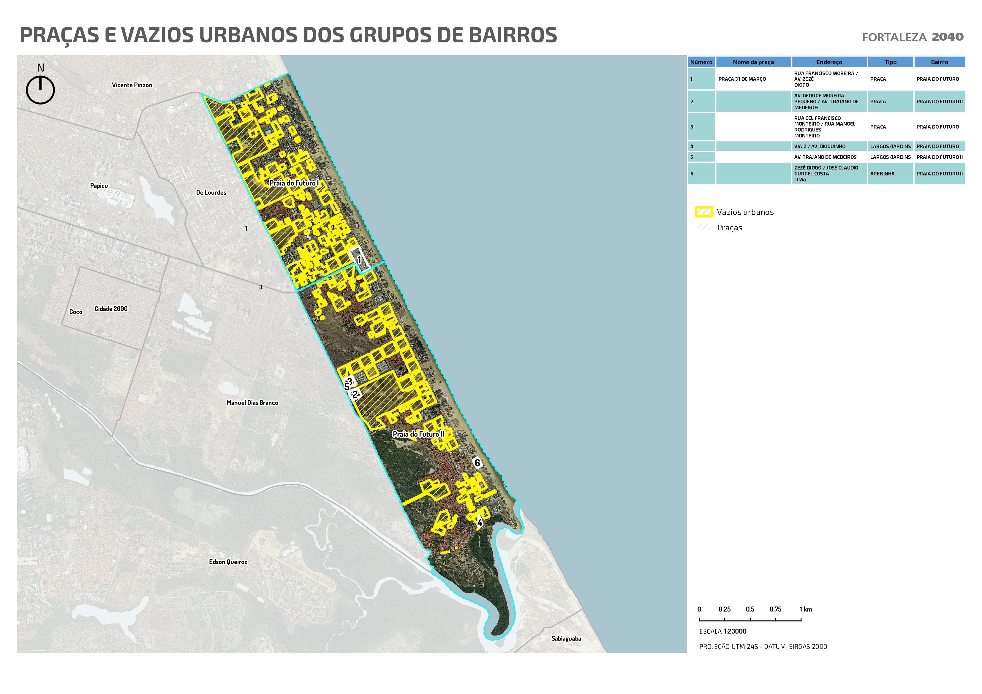 Fóruns Territoriais de Fortaleza - Mapa dos Fóruns Territoriais