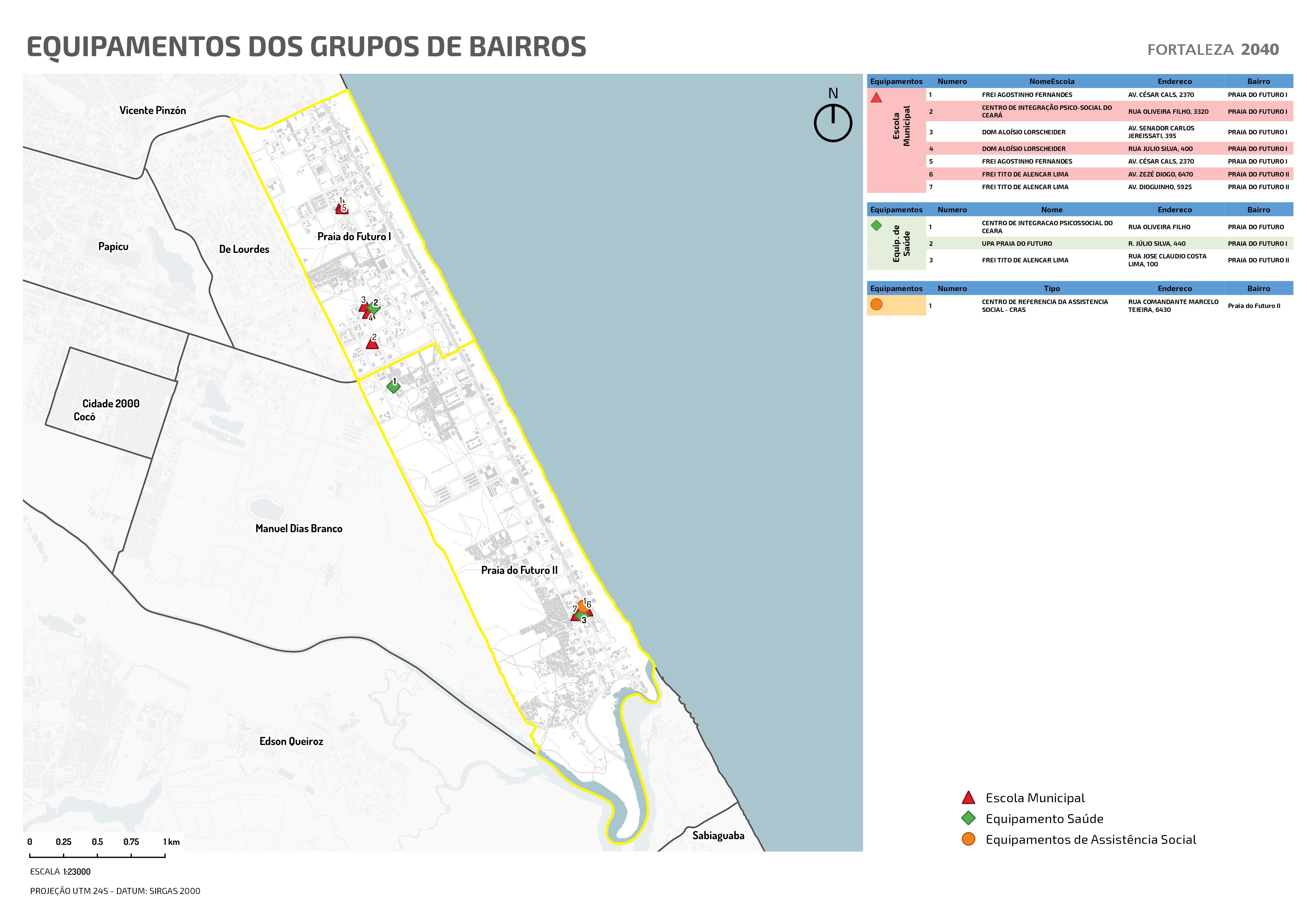 Fóruns Territoriais de Fortaleza - Mapa dos Fóruns Territoriais