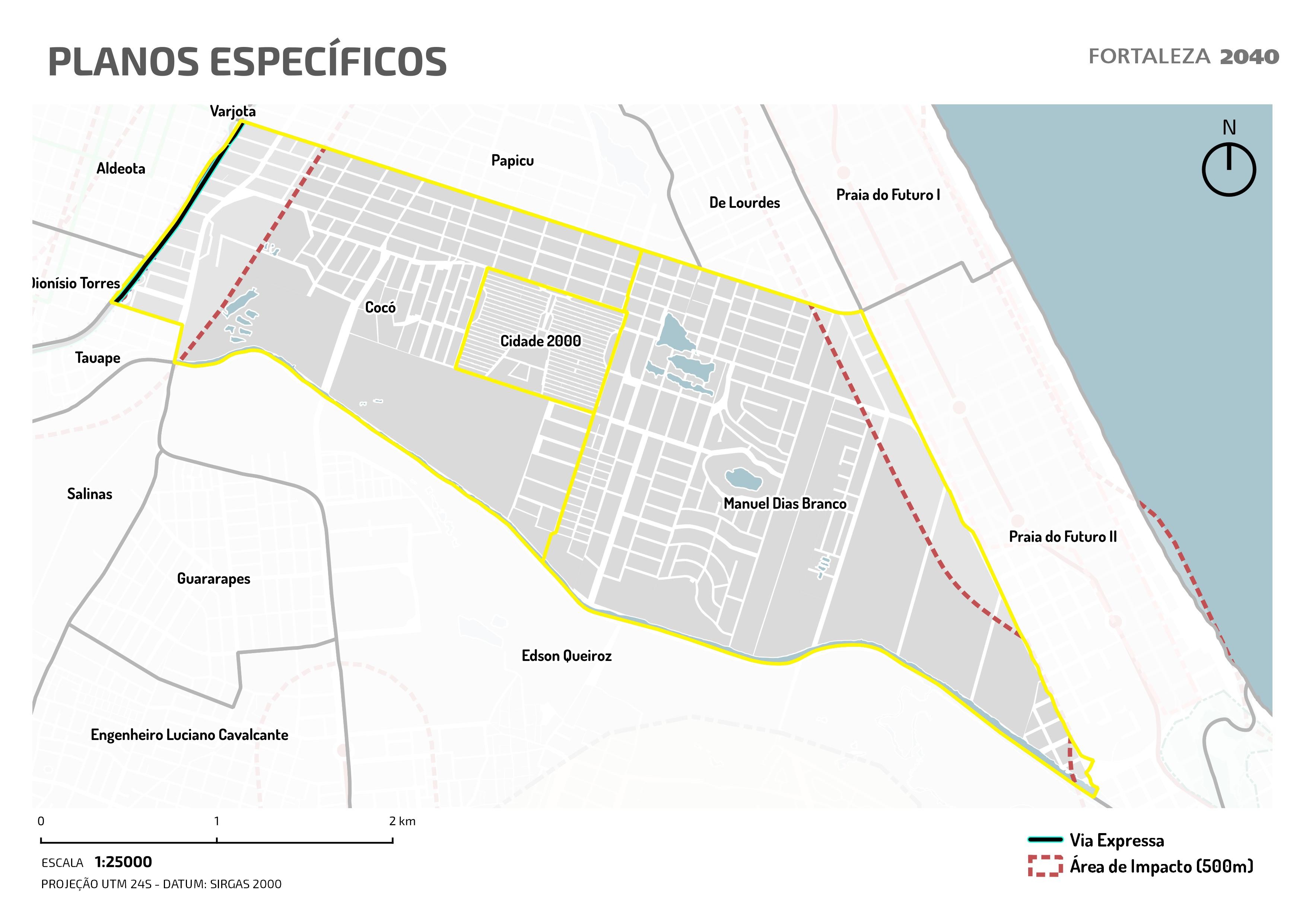 Fóruns Territoriais de Fortaleza - Mapa dos Fóruns Territoriais